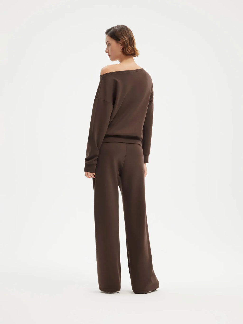 Off Shoulder Sweatshirt Lounge Set