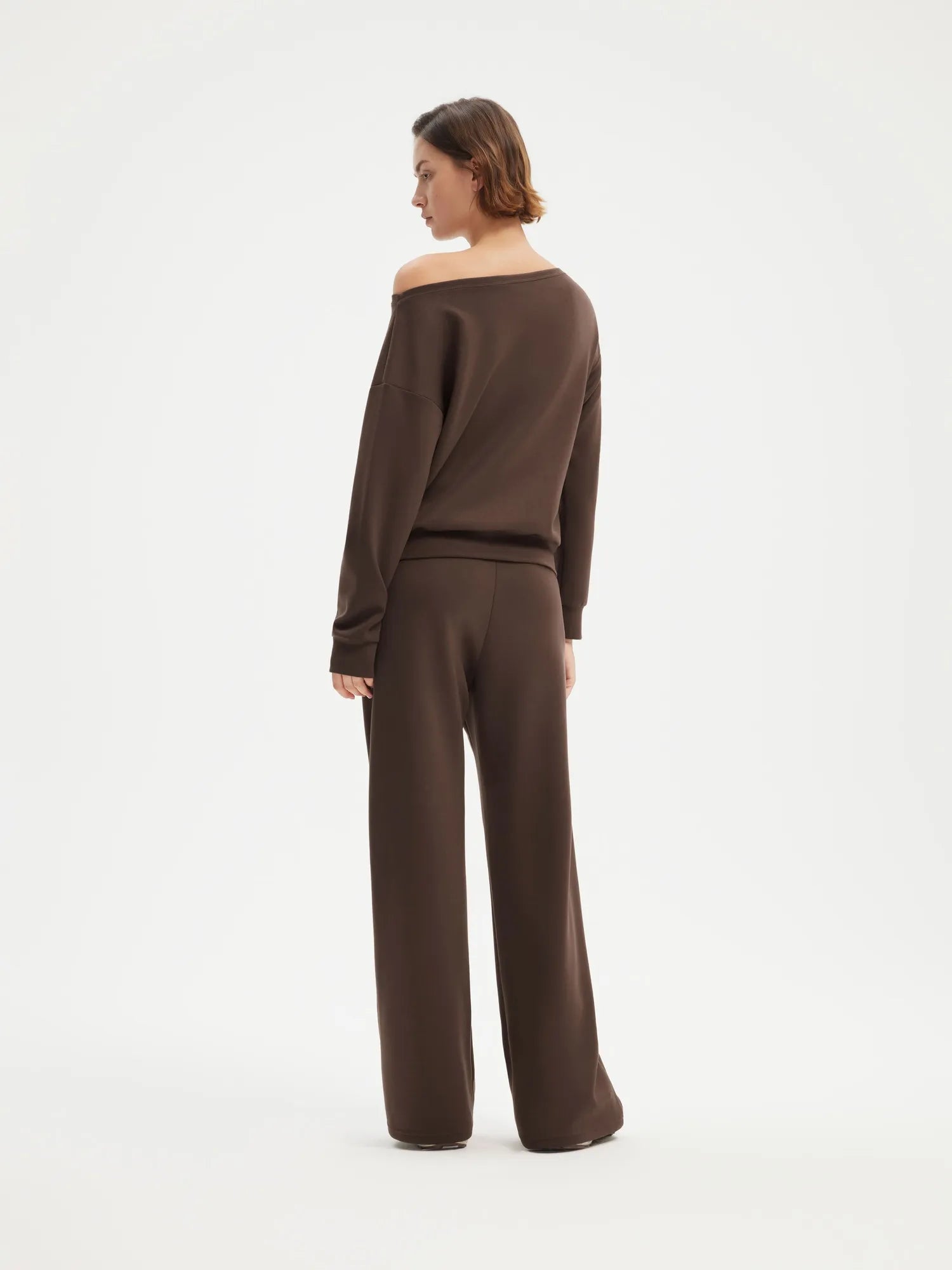 Off Shoulder Sweatshirt Lounge Set