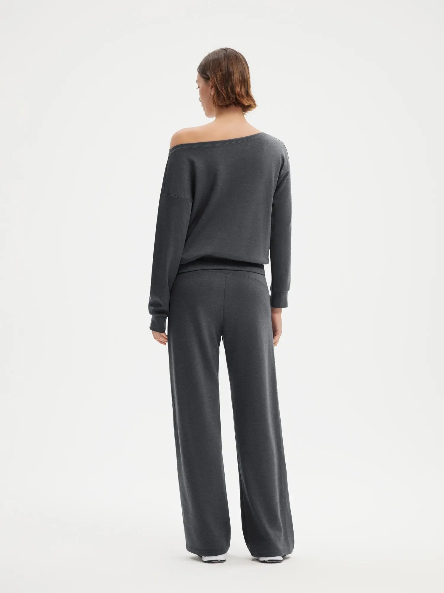 Off Shoulder Sweatshirt Lounge Set