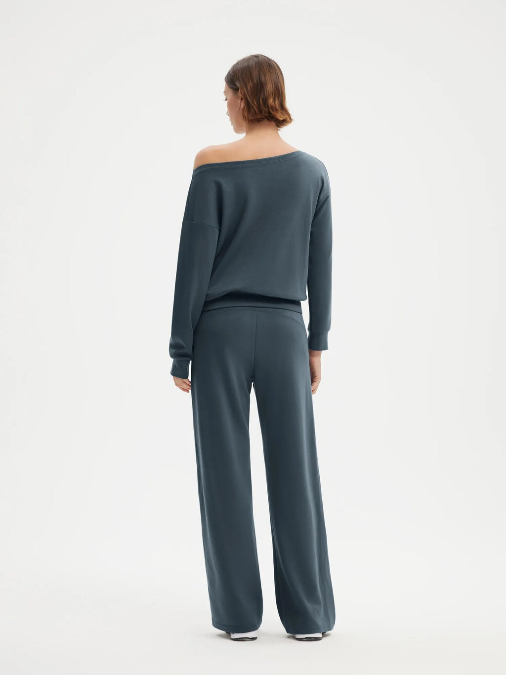 Off Shoulder Sweatshirt Lounge Set