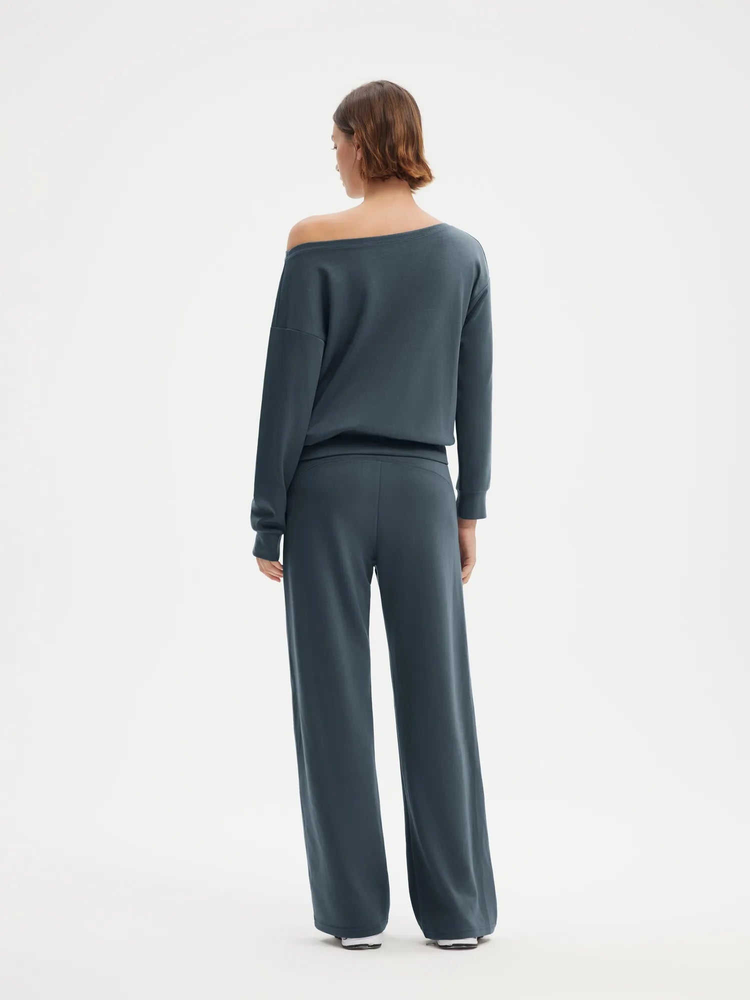 Off Shoulder Sweatshirt Lounge Set