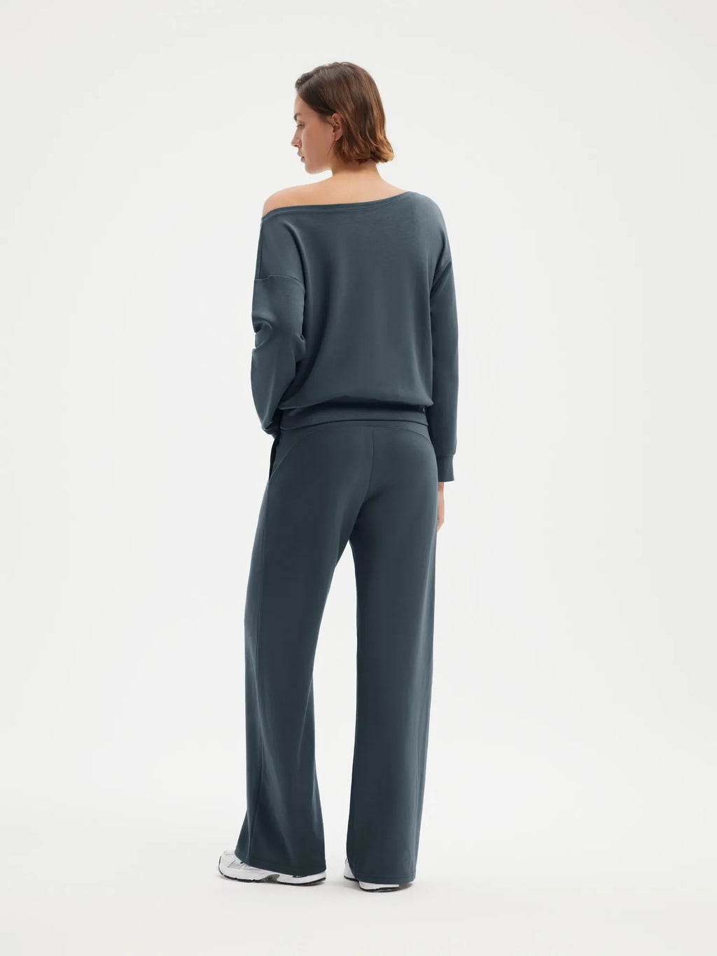 Off Shoulder Sweatshirt Lounge Set