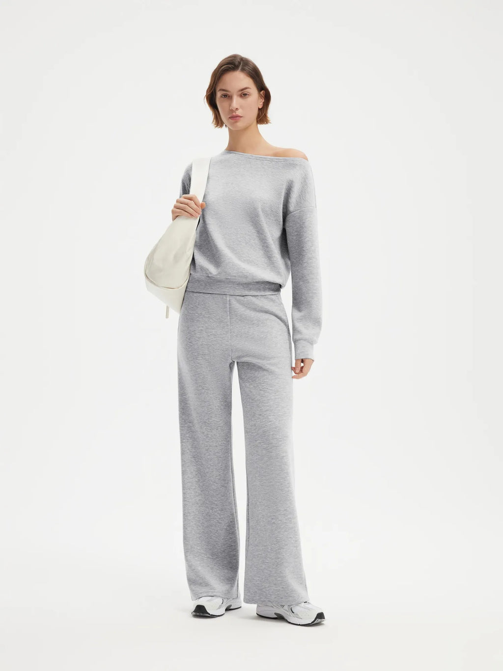 Off Shoulder Sweatshirt Lounge Set