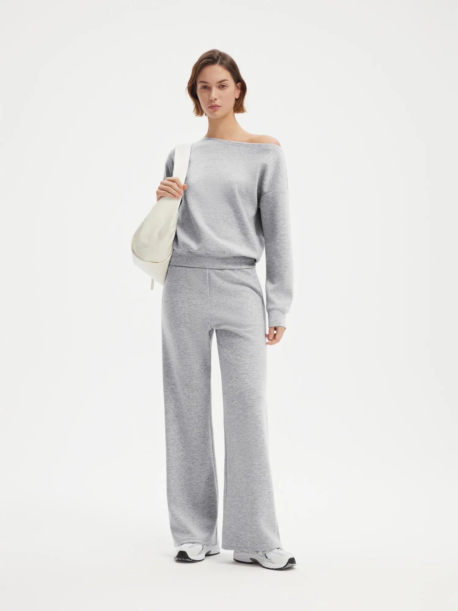 Off Shoulder Sweatshirt Lounge Set
