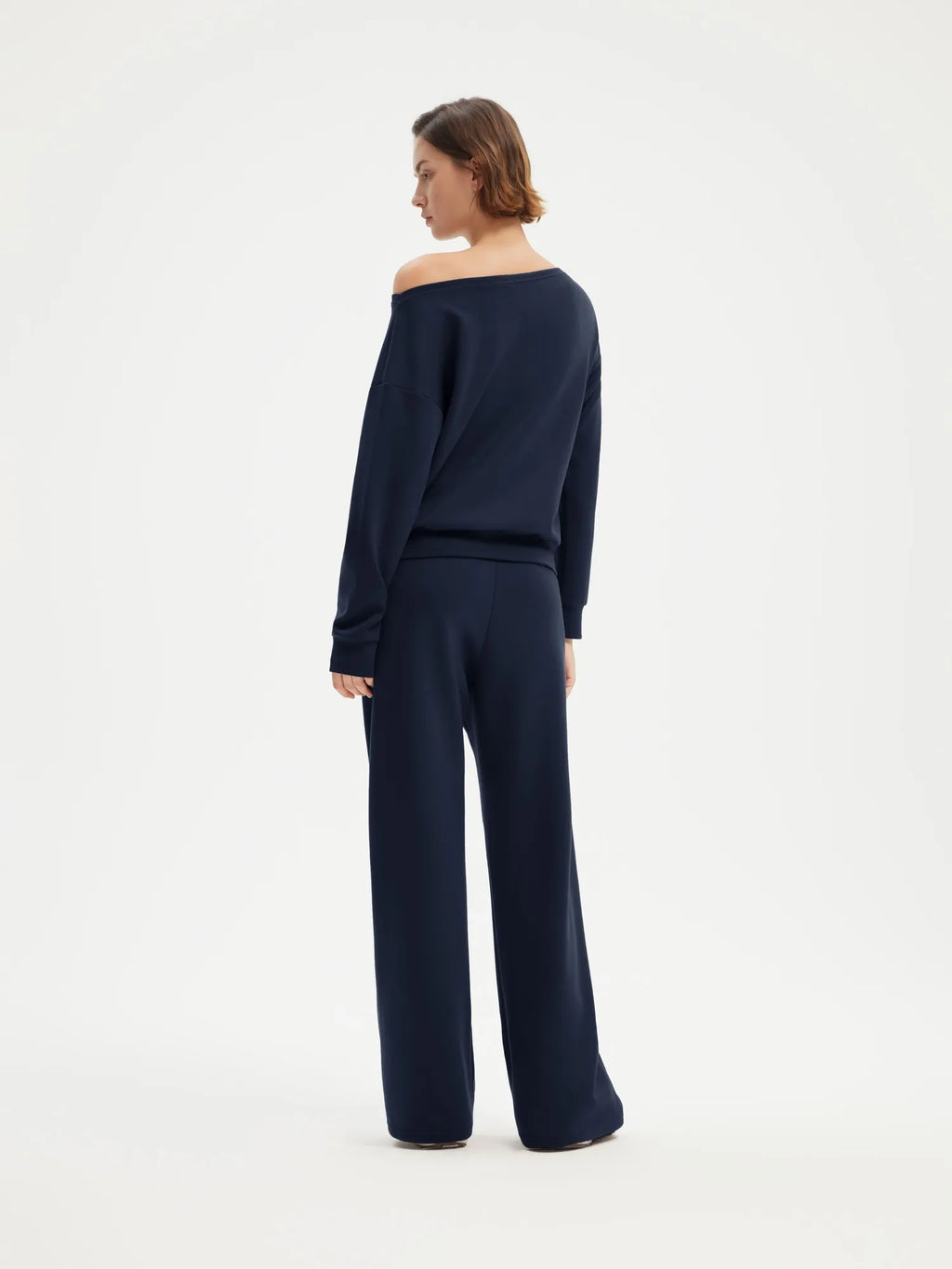 Off Shoulder Sweatshirt Lounge Set