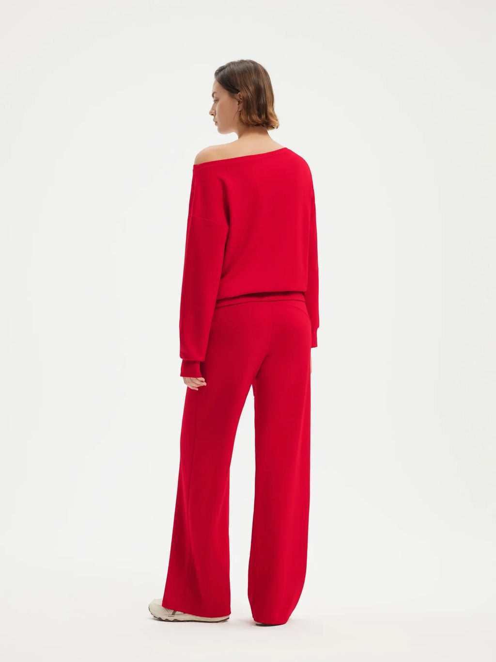 Off Shoulder Sweatshirt Lounge Set