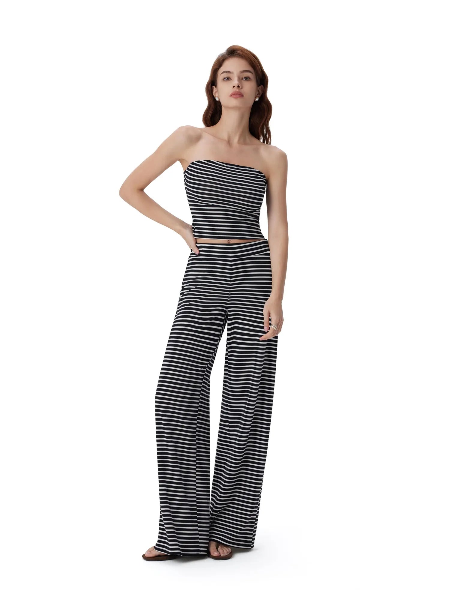 Tube Wide Leg Pants 2 Piece Lounge Set