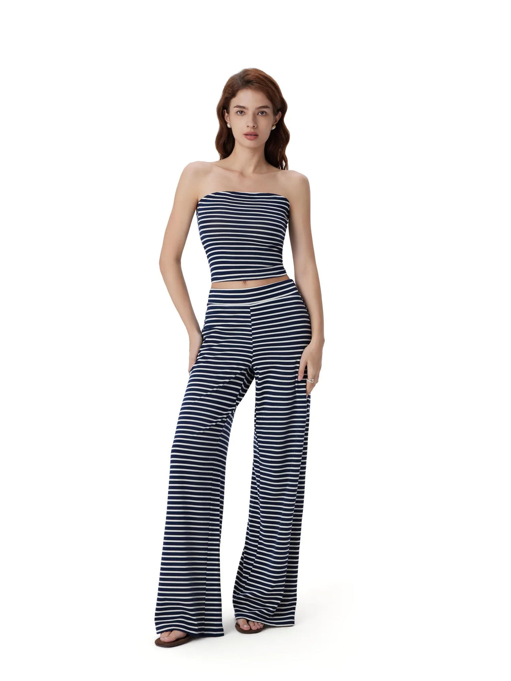 Tube Wide Leg Pants 2 Piece Lounge Set