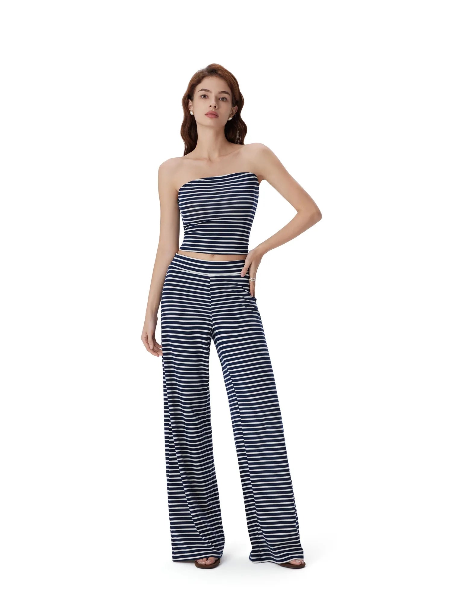 Tube Wide Leg Pants 2 Piece Lounge Set