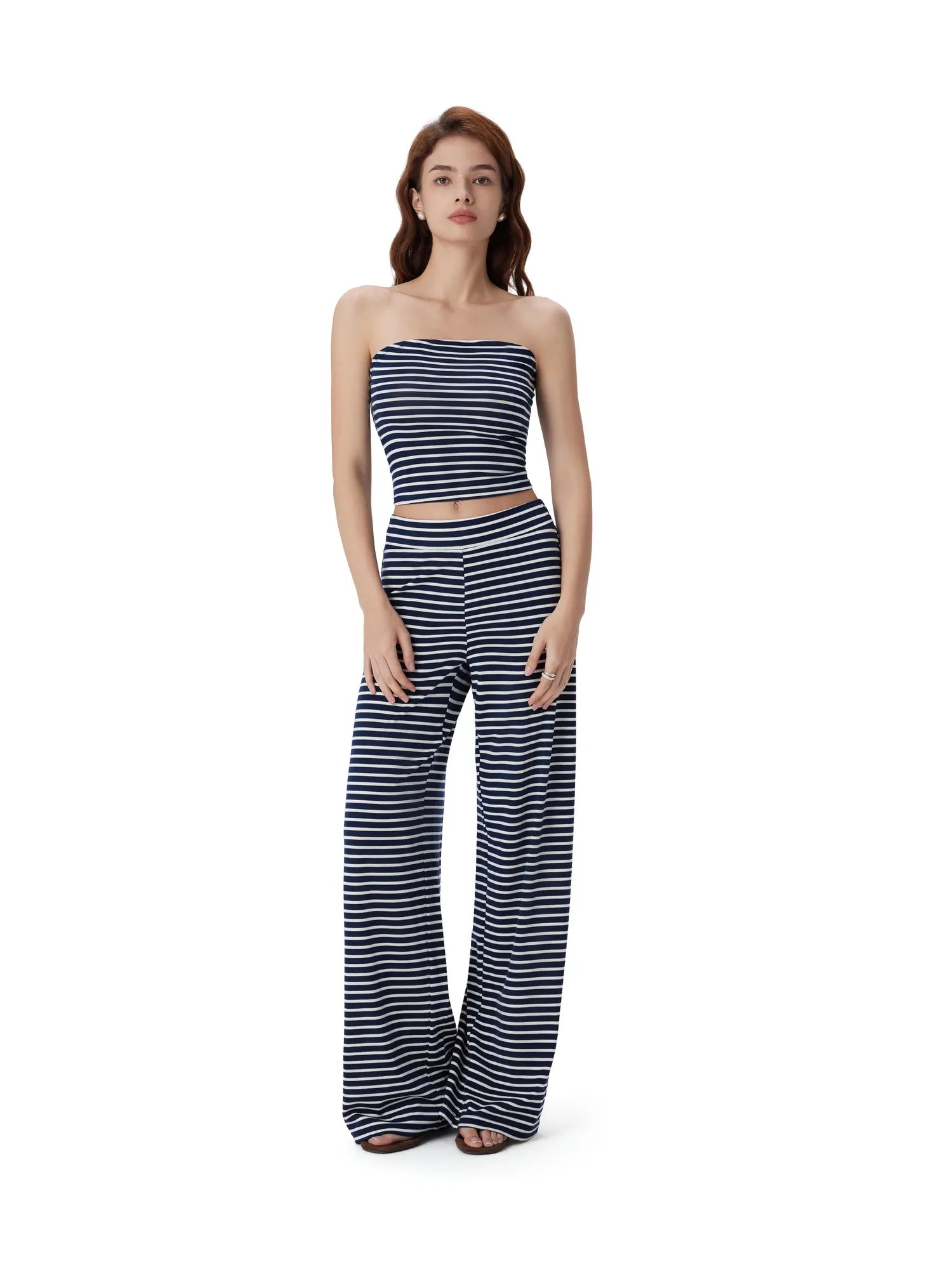 Tube Wide Leg Pants 2 Piece Lounge Set