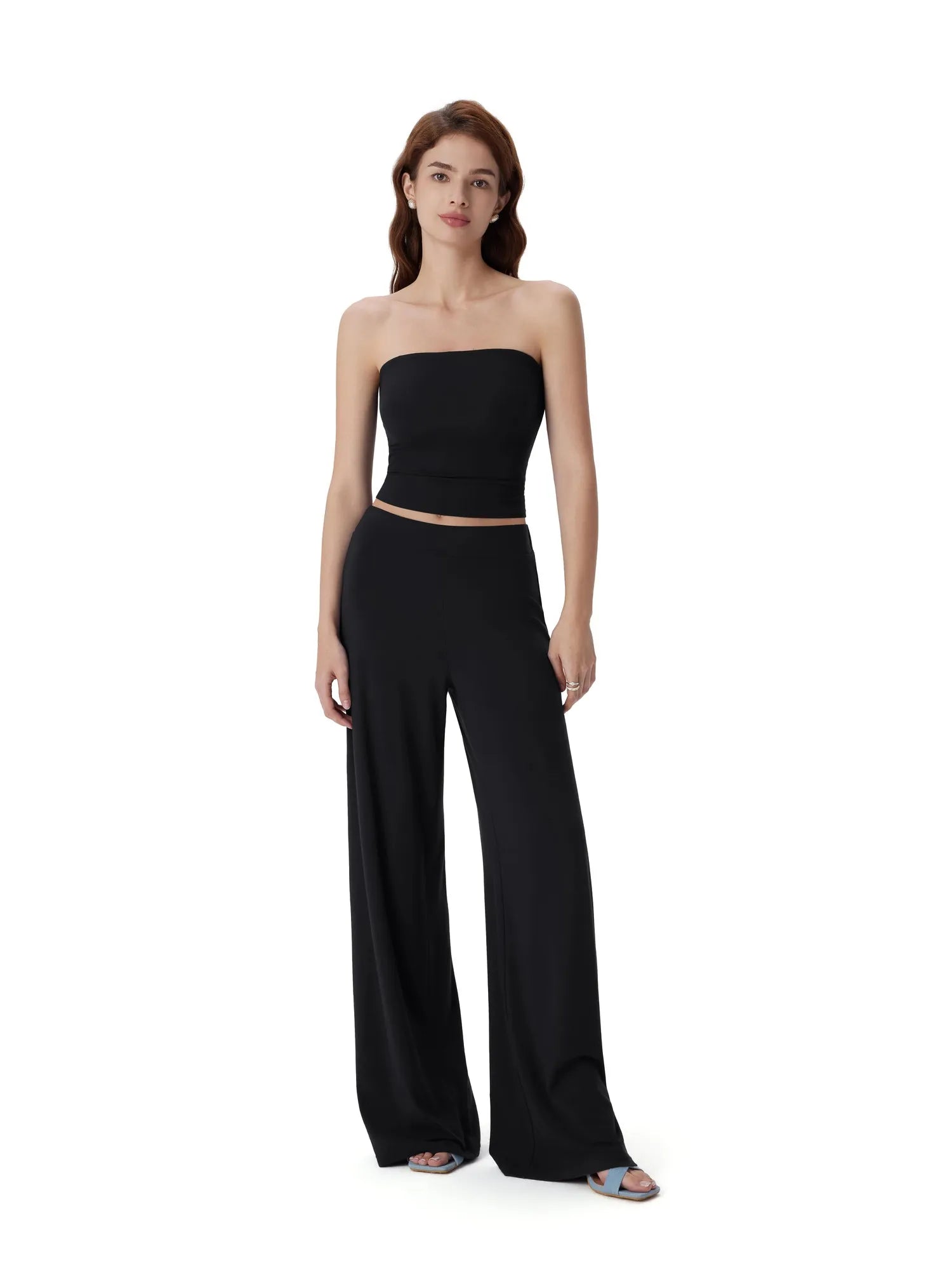 Tube Wide Leg Pants 2 Piece Lounge Set