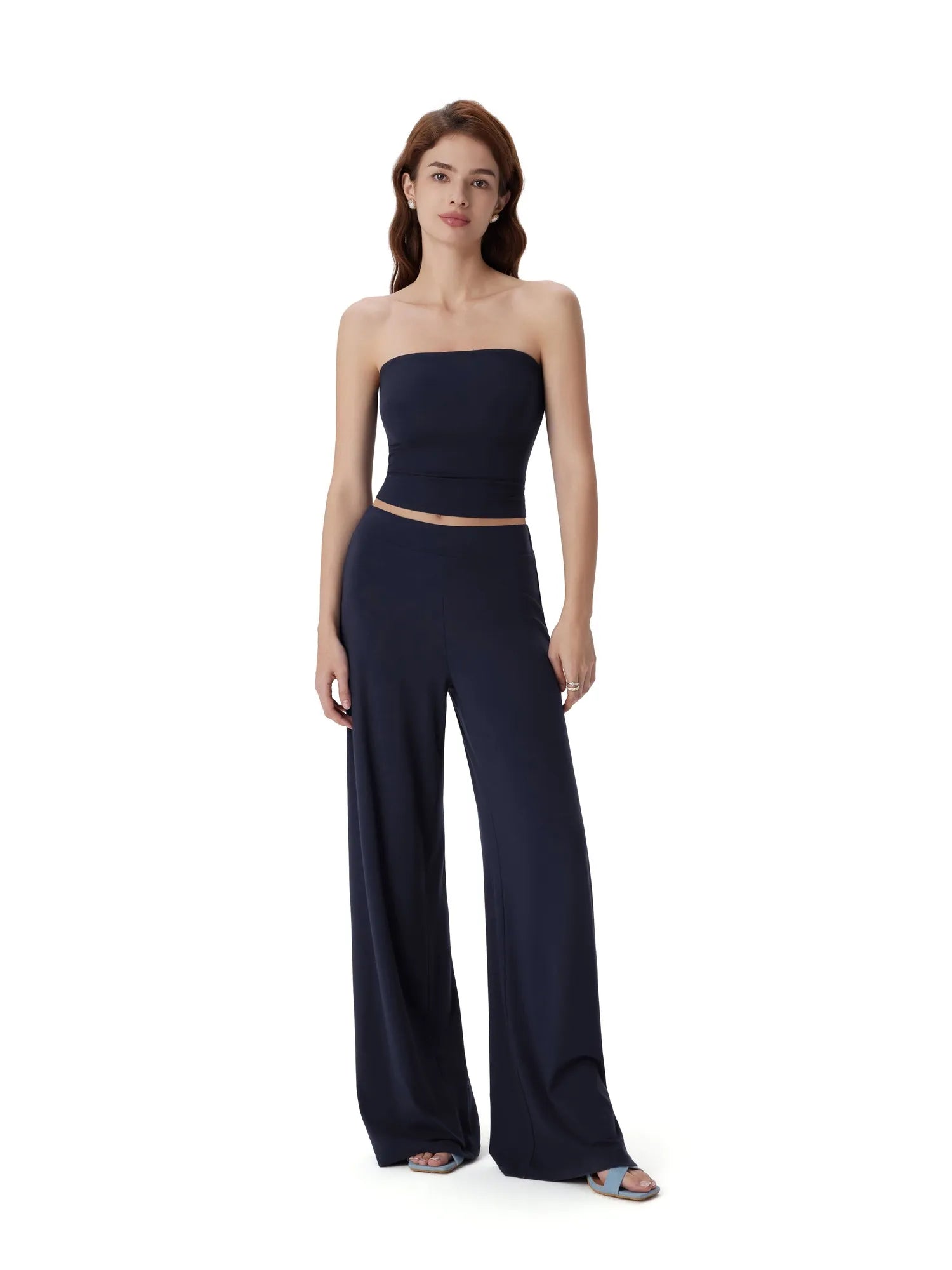 Tube Wide Leg Pants 2 Piece Lounge Set