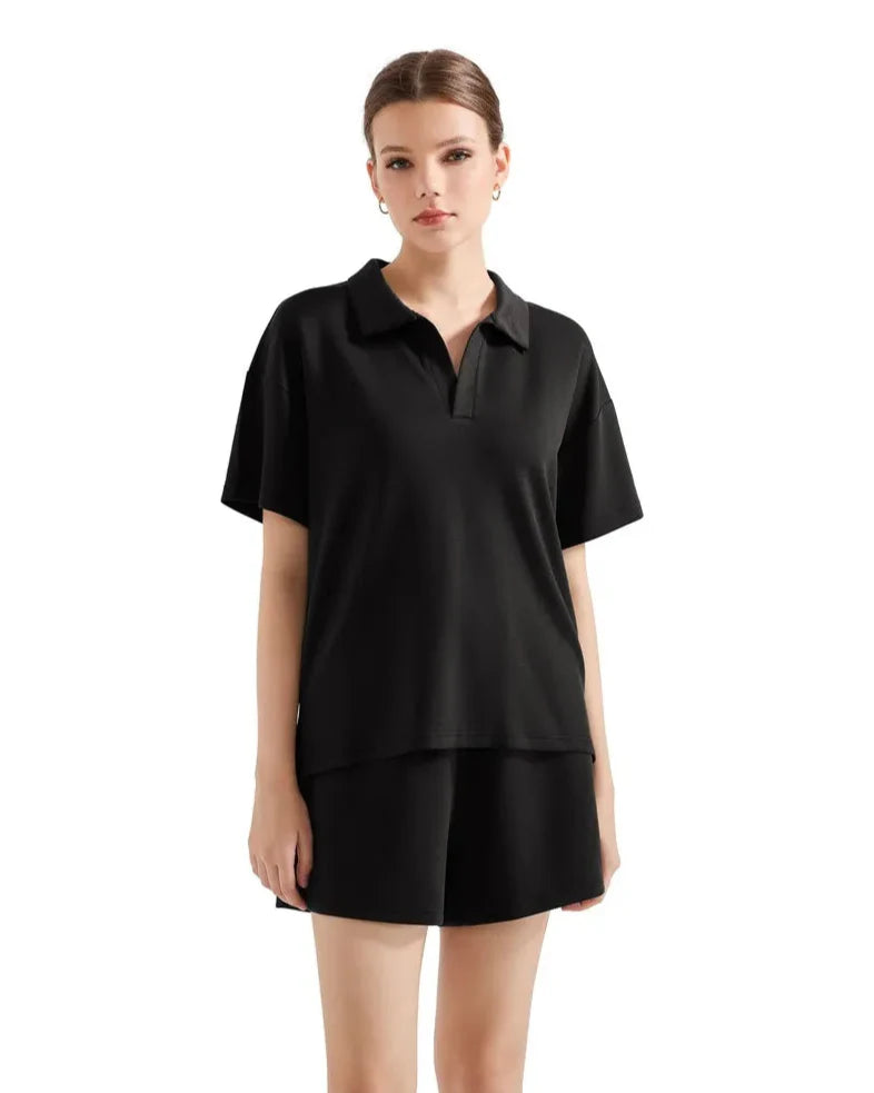 Modal Polo Athleisure Lounge Set