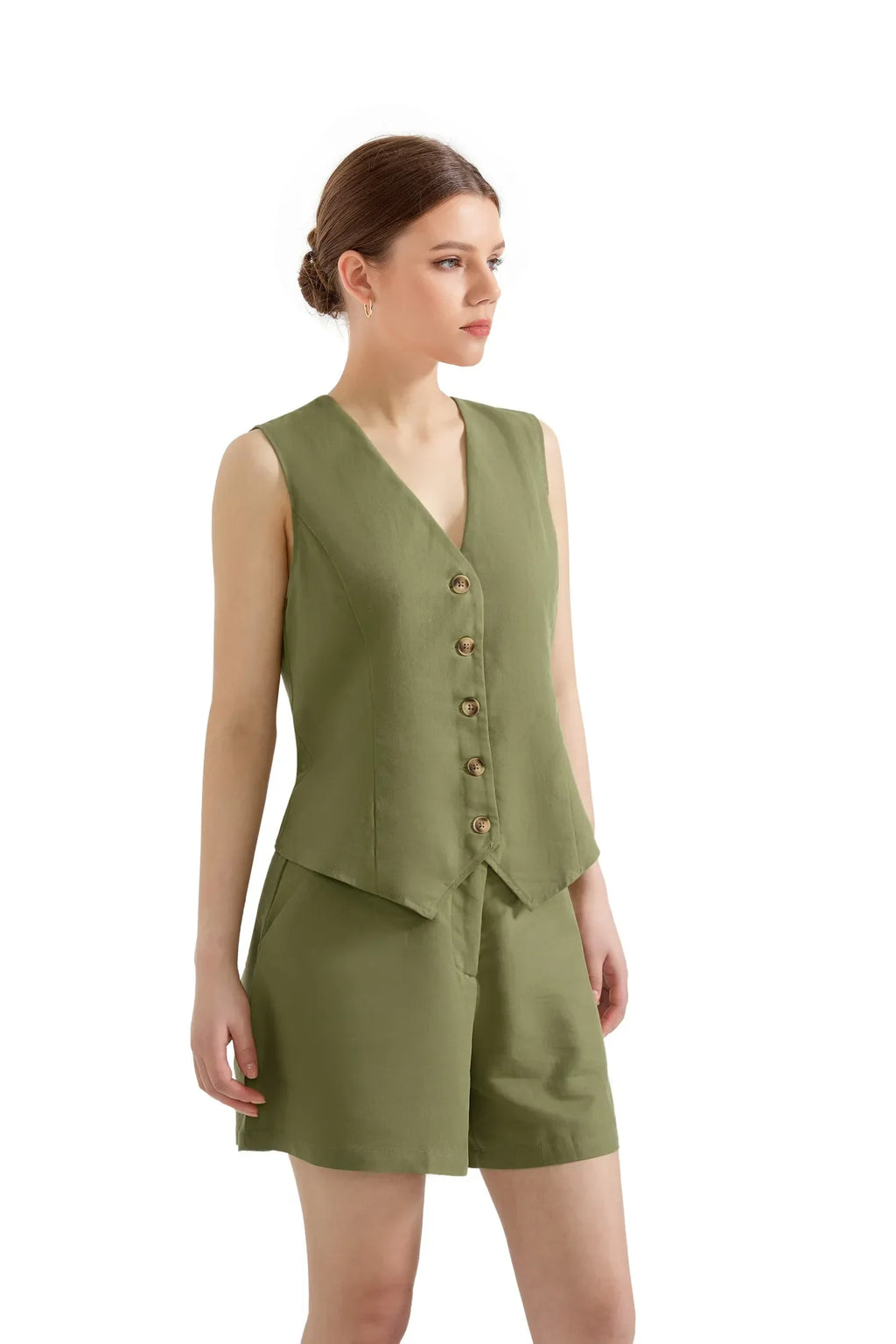 V Neck Vest Lounge Set