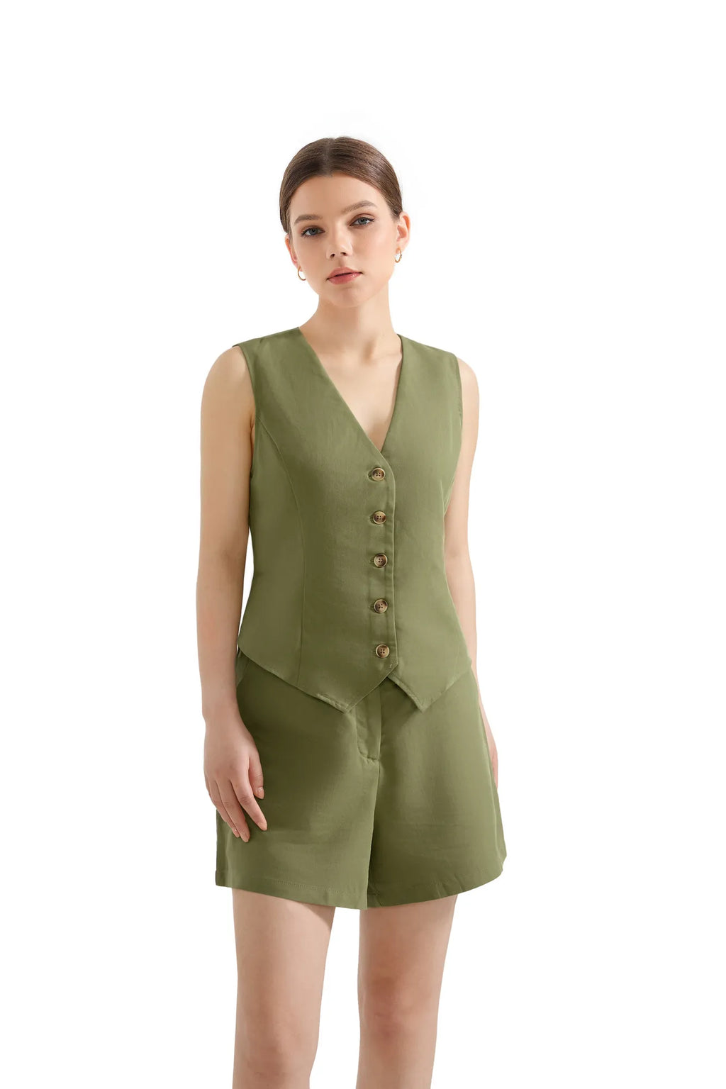 V Neck Vest Lounge Set