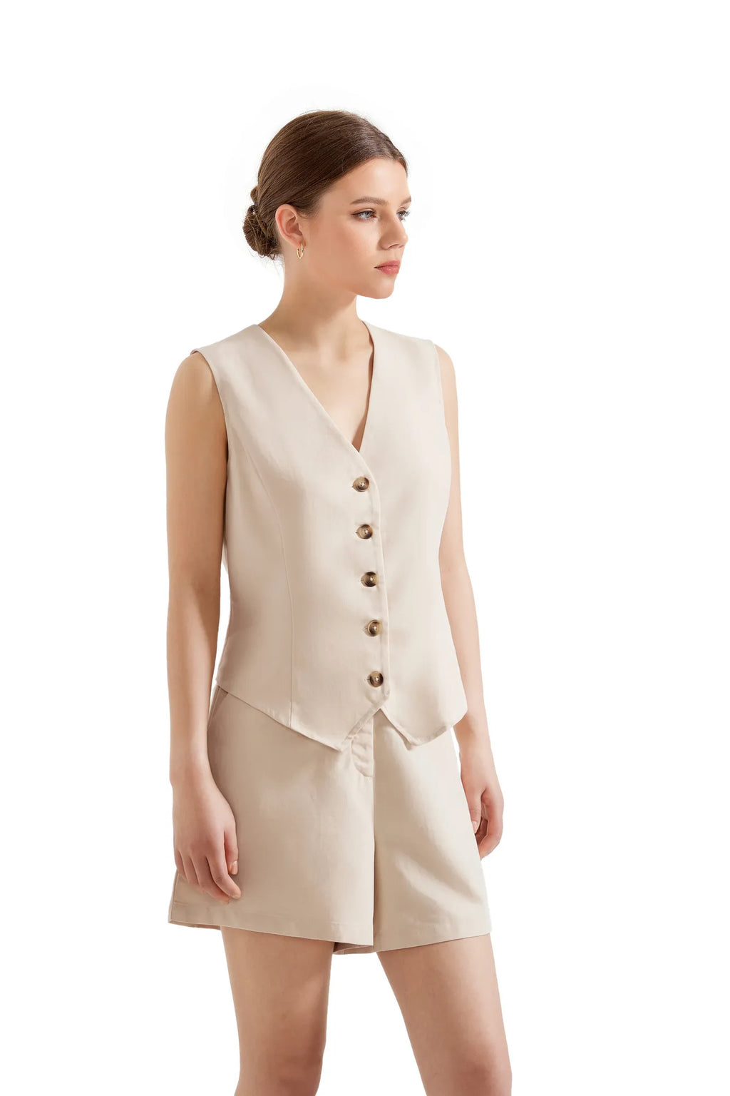 V Neck Vest Lounge Set
