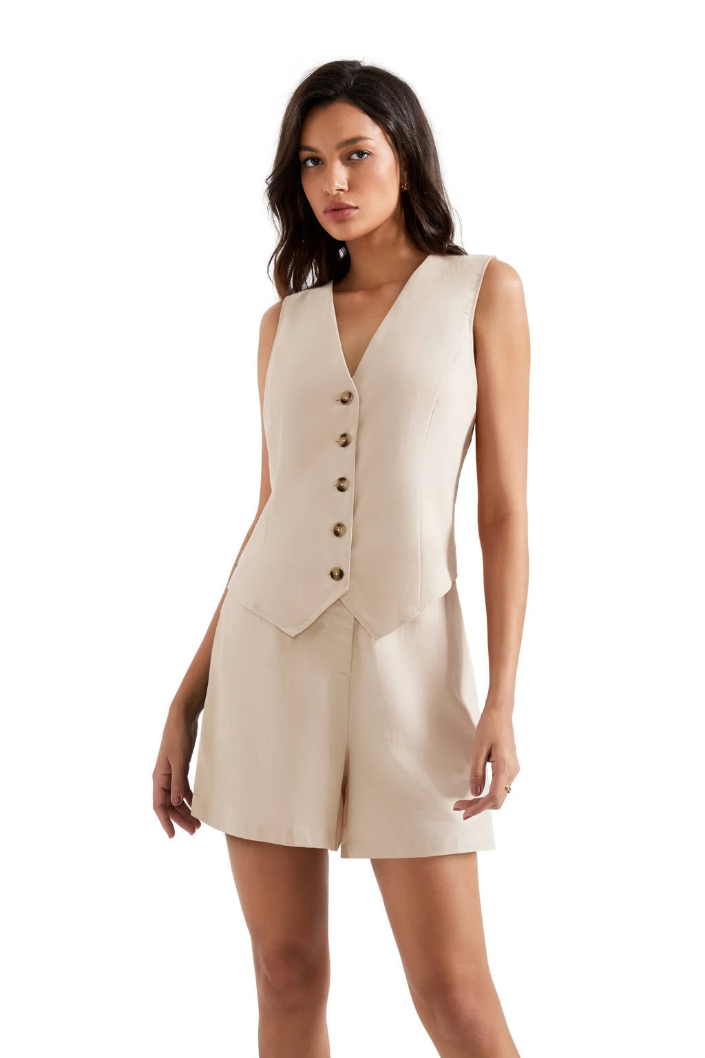V Neck Vest Lounge Set