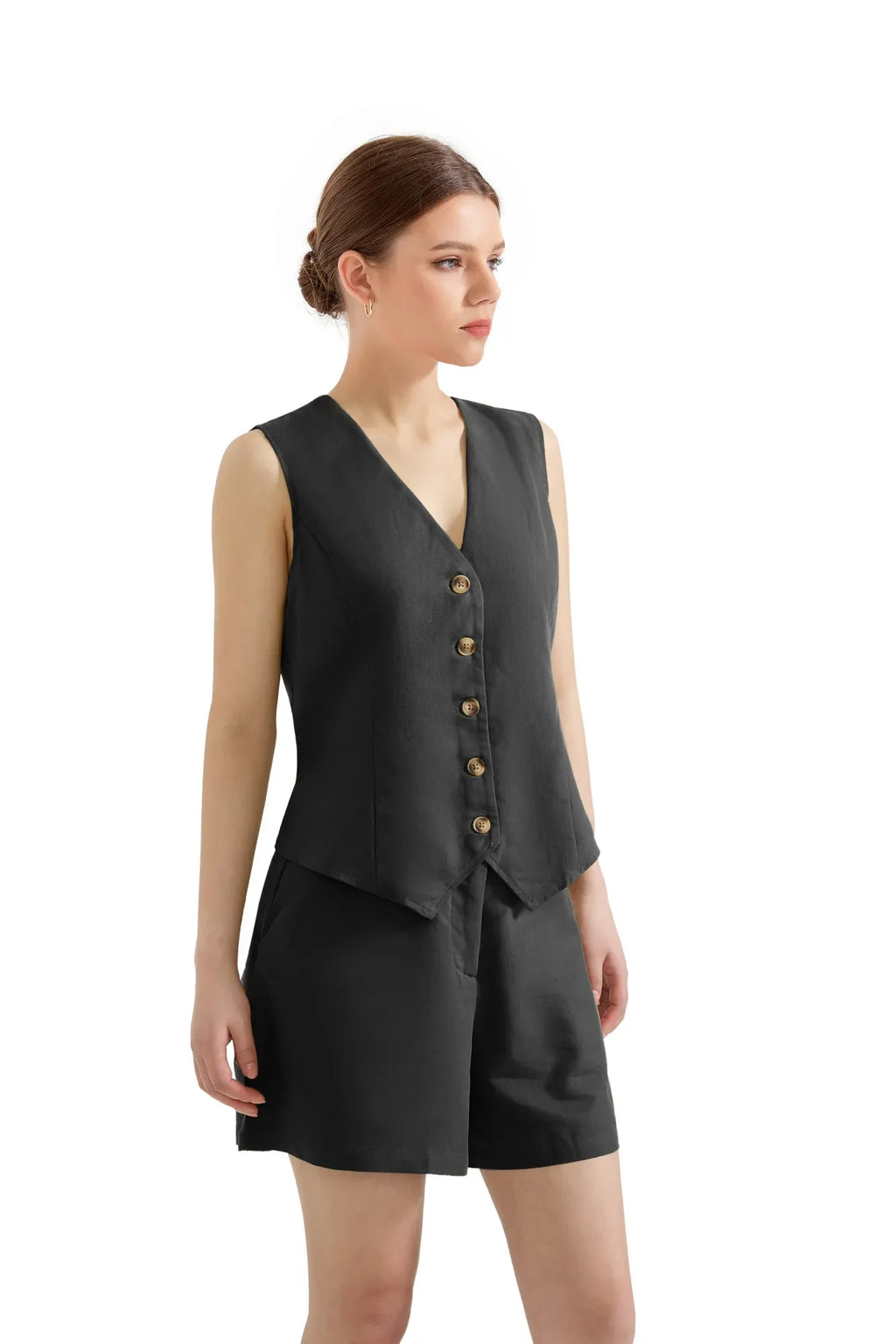 V Neck Vest Lounge Set