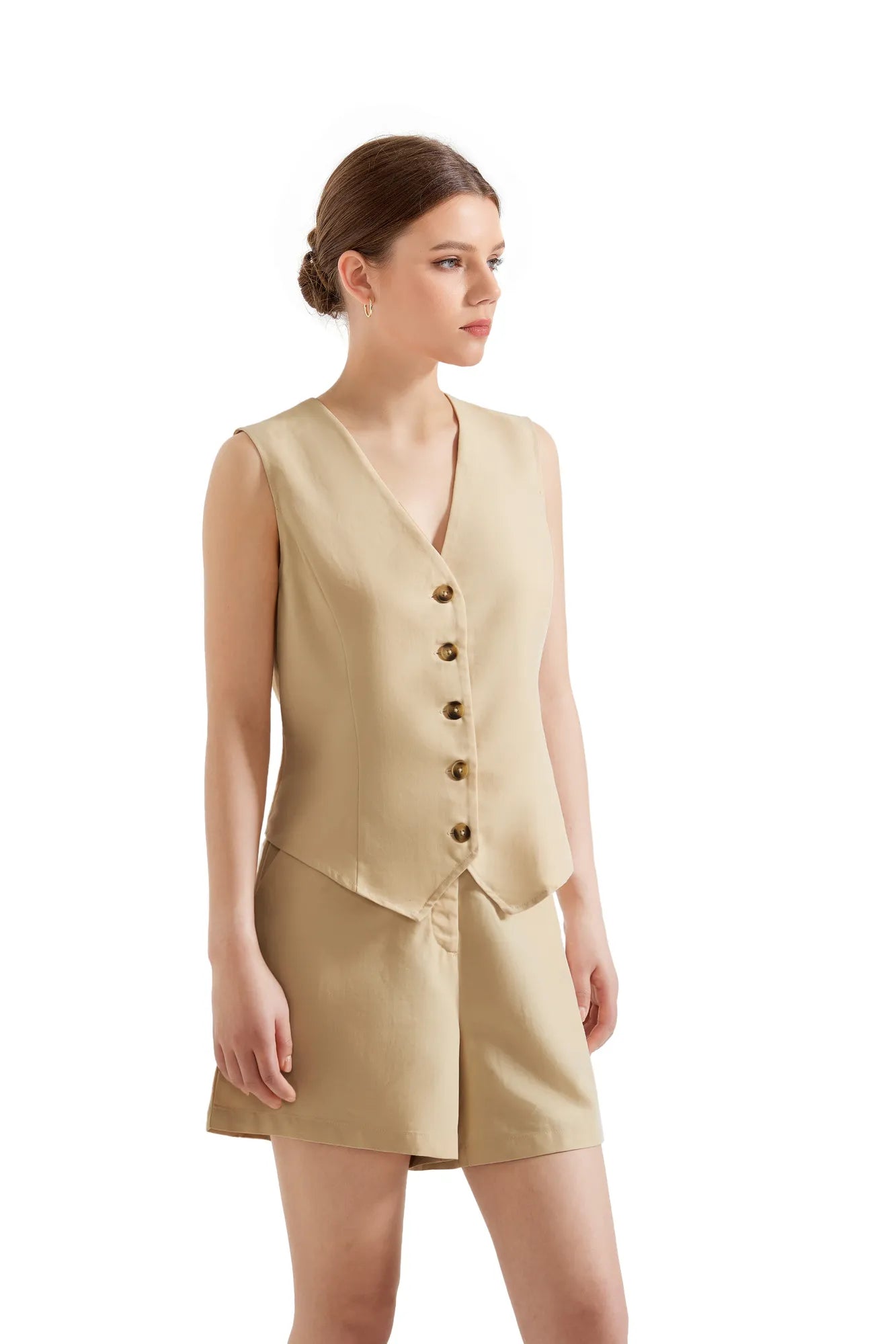 V Neck Vest Lounge Set
