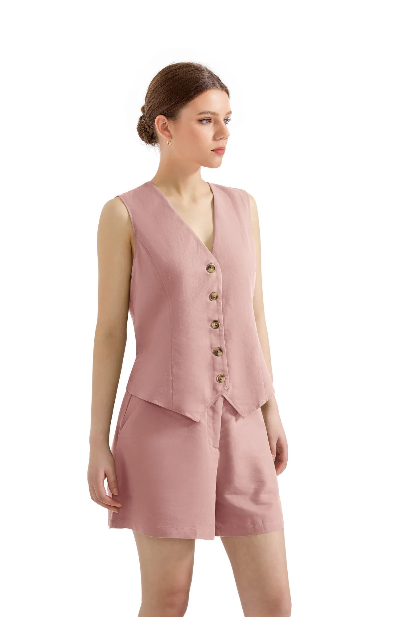 V Neck Vest Lounge Set