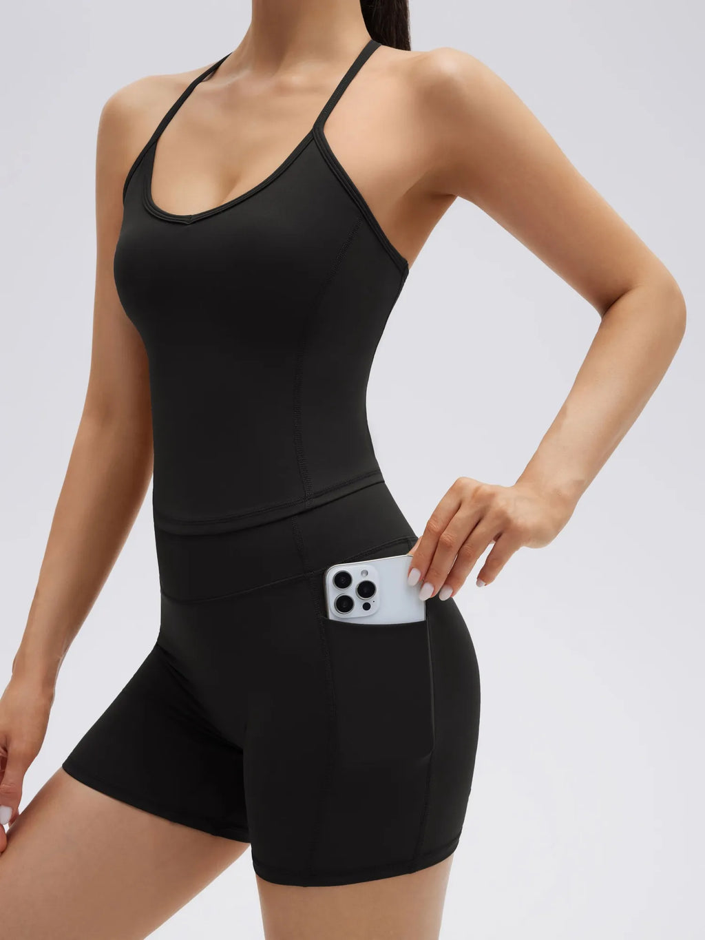 Y back strap Shorts Outfits Workout Sets