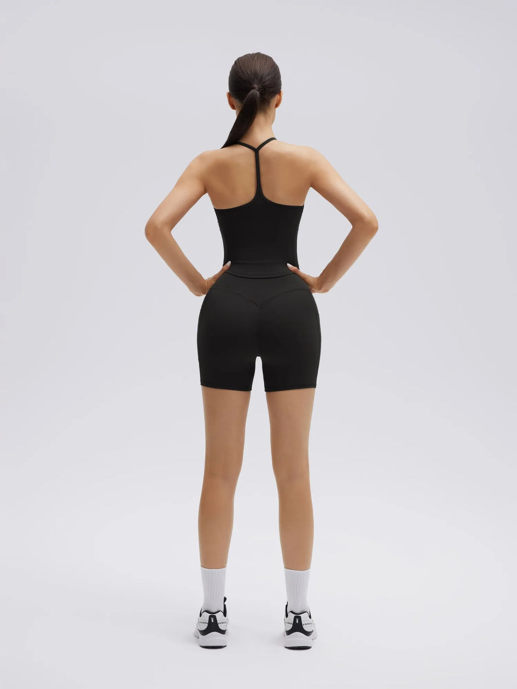 Y back strap Shorts Outfits Workout Sets