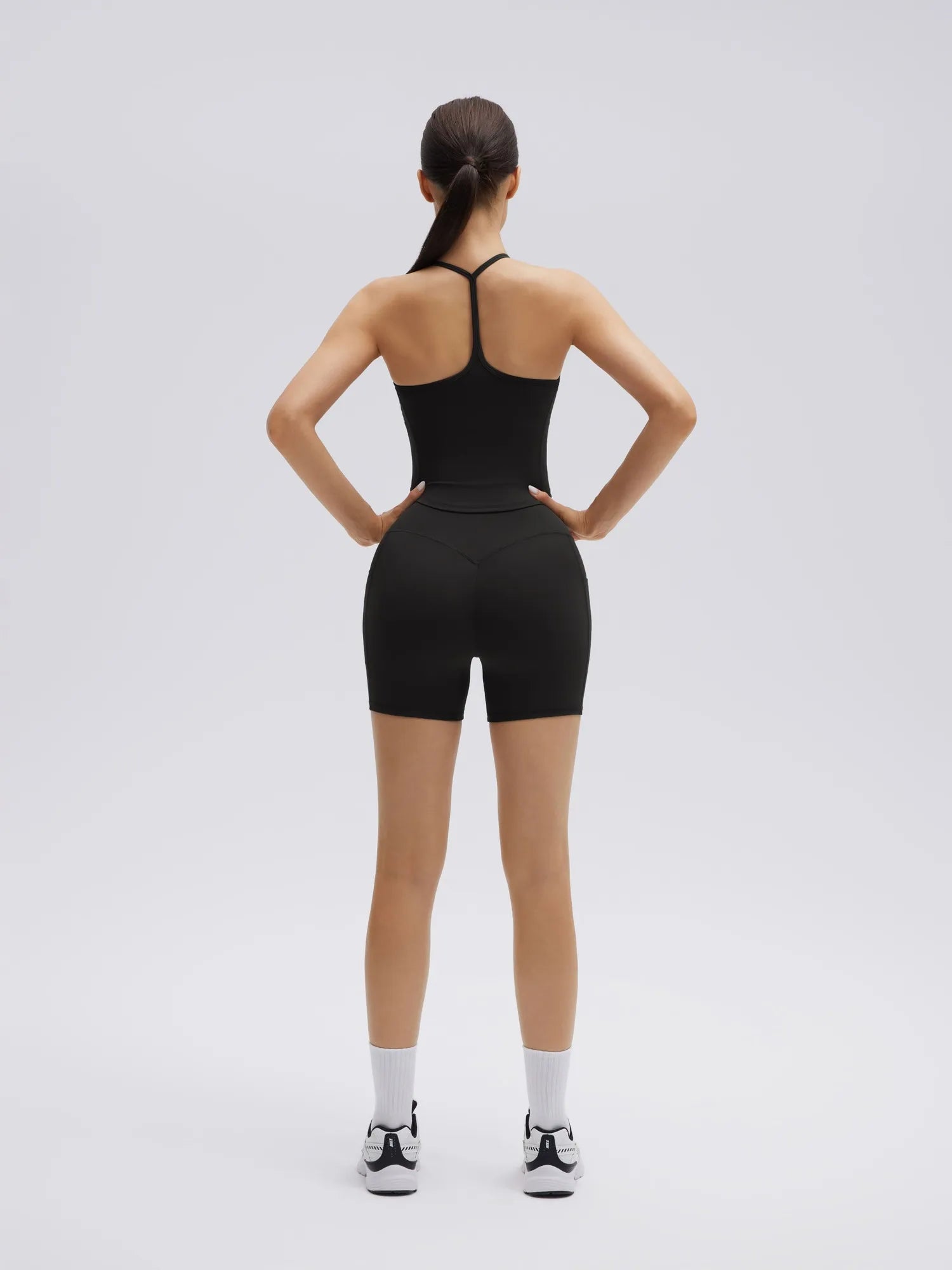 Y back strap Shorts Outfits Workout Sets