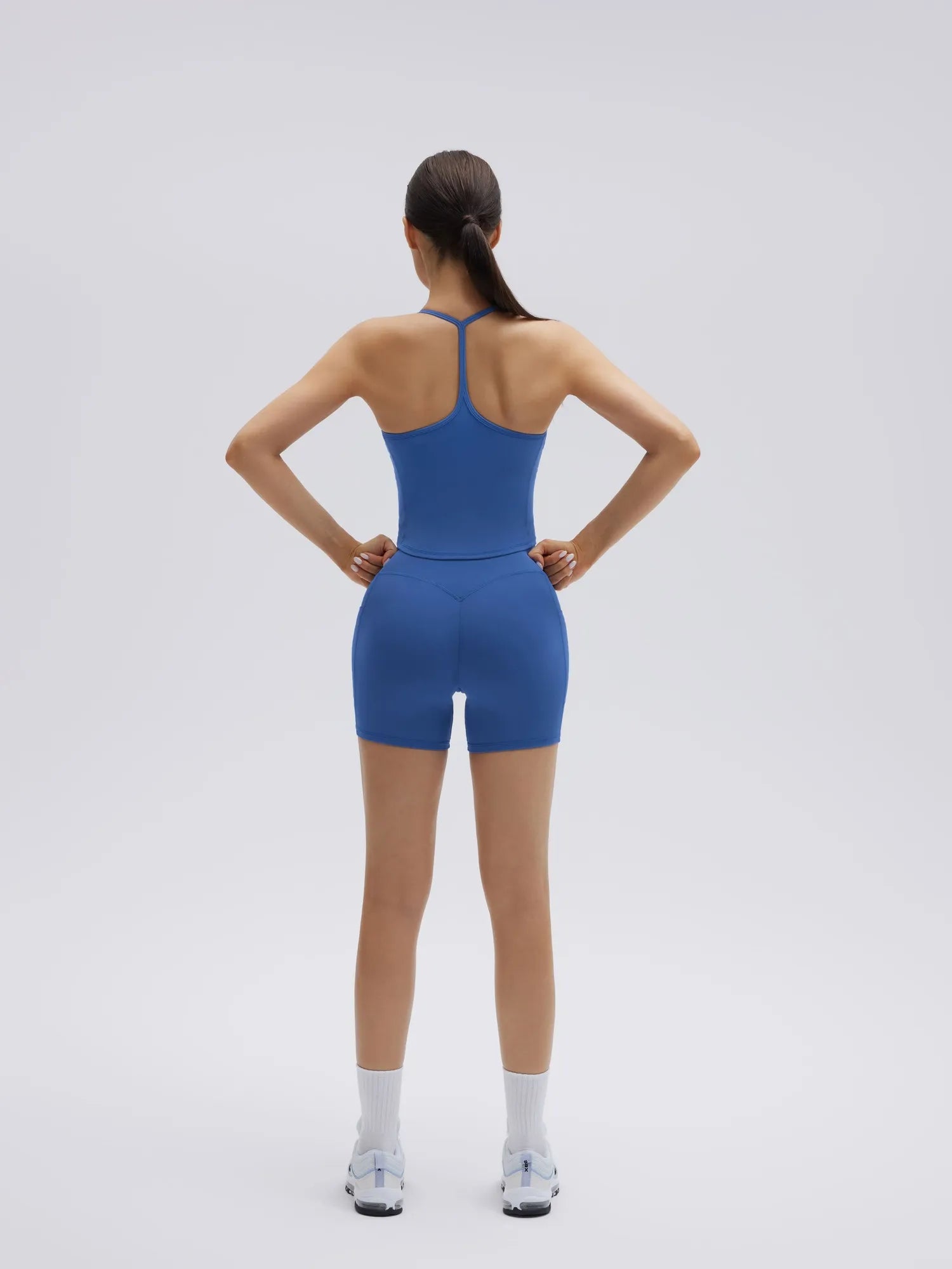 Y back strap Shorts Outfits Workout Sets
