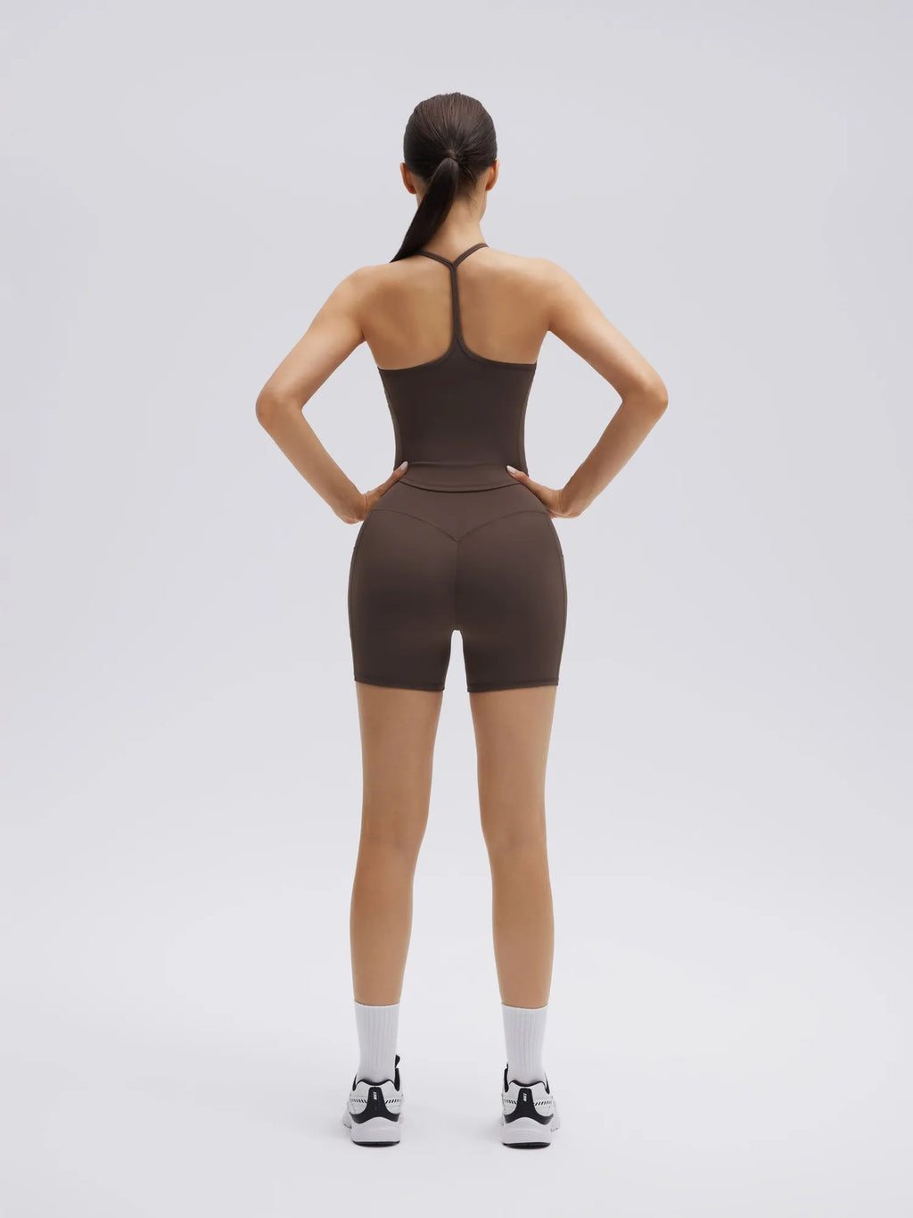 Y back strap Shorts Outfits Workout Sets
