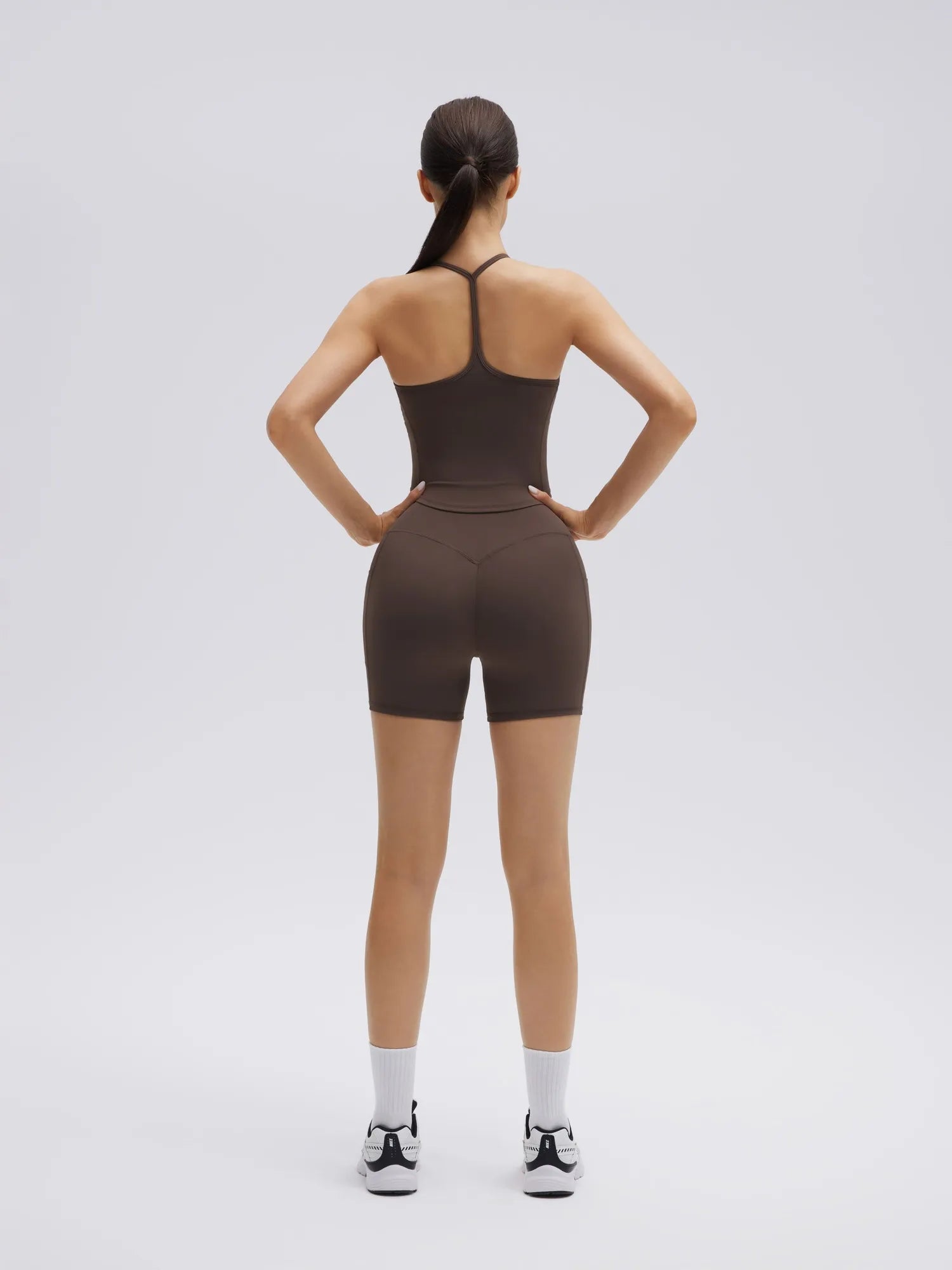 Y back strap Shorts Outfits Workout Sets