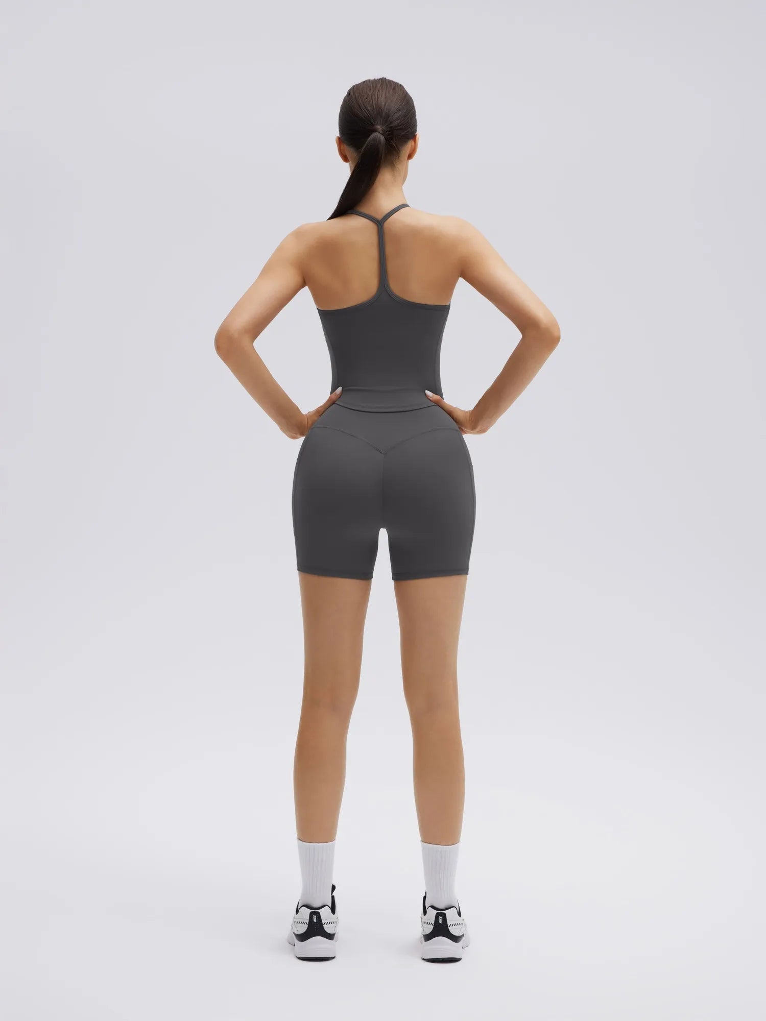 Y back strap Shorts Outfits Workout Sets