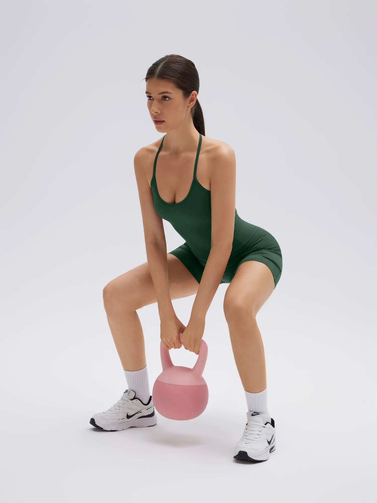 Y back strap Shorts Outfits Workout Sets
