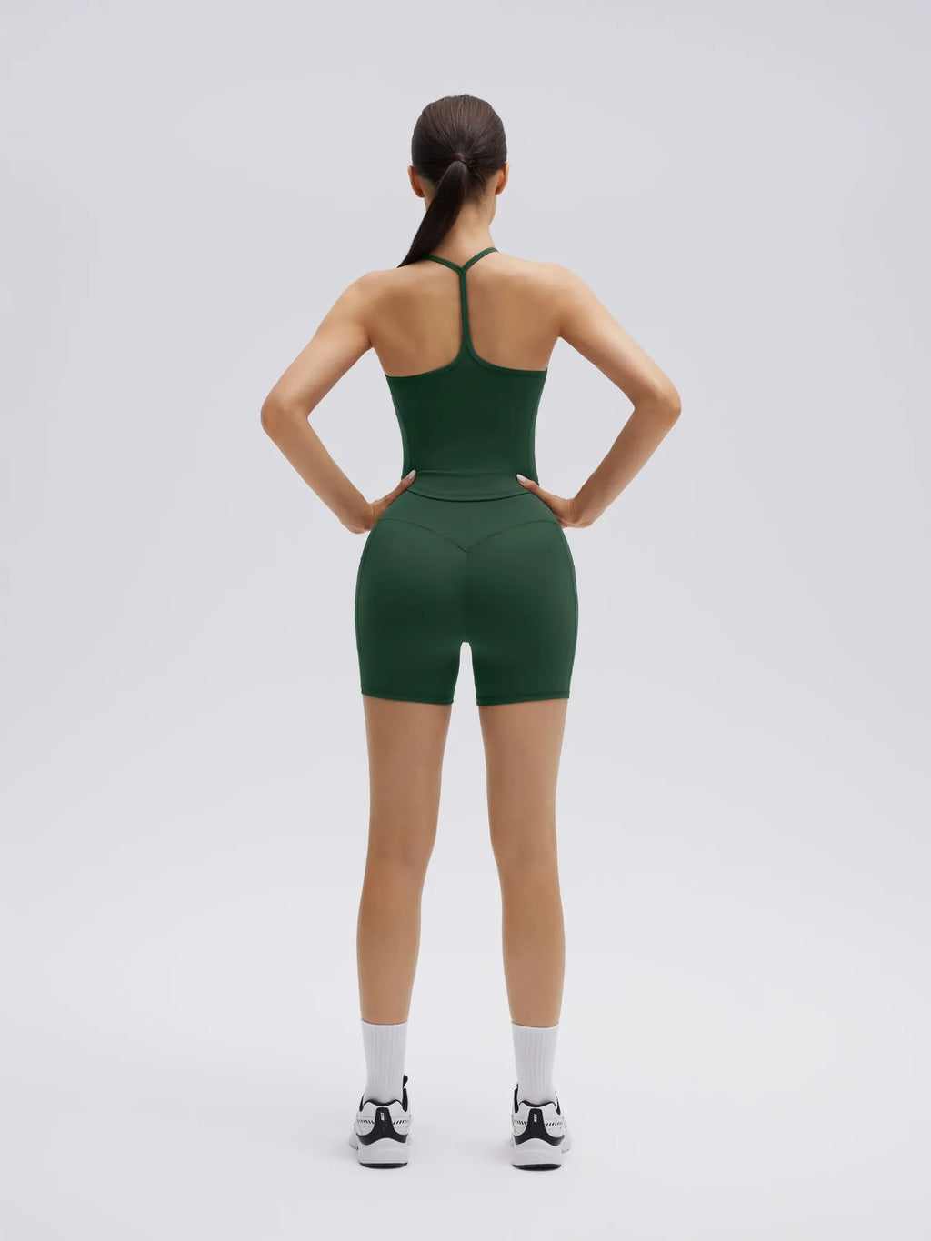 Y back strap Shorts Outfits Workout Sets