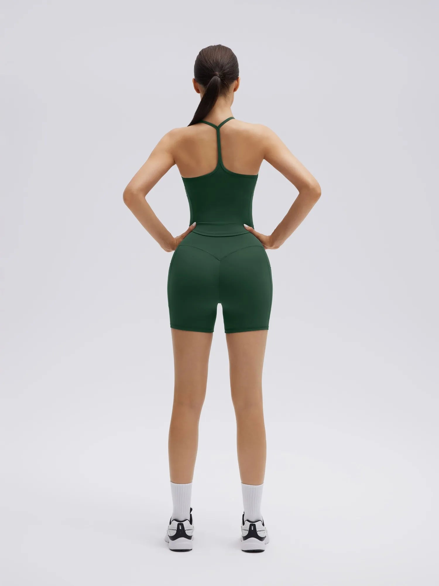 Y back strap Shorts Outfits Workout Sets