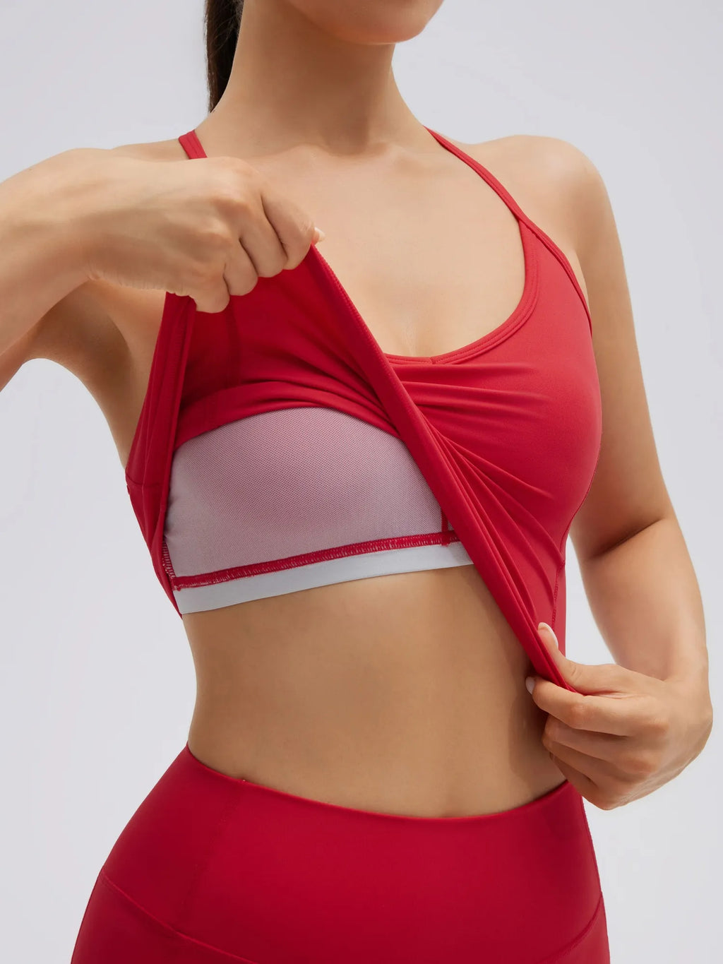 Y back strap Shorts Outfits Workout Sets