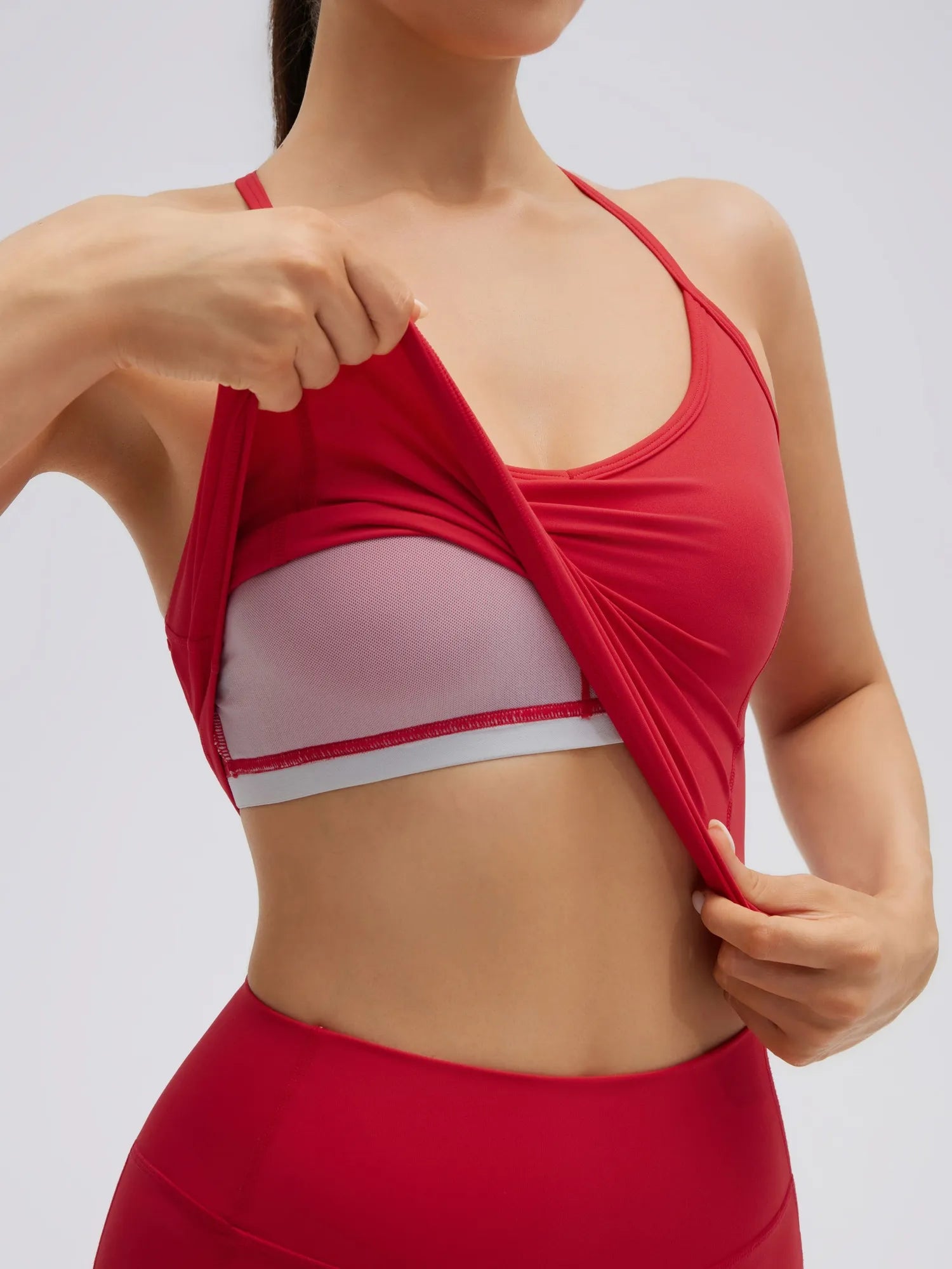 Y back strap Shorts Outfits Workout Sets