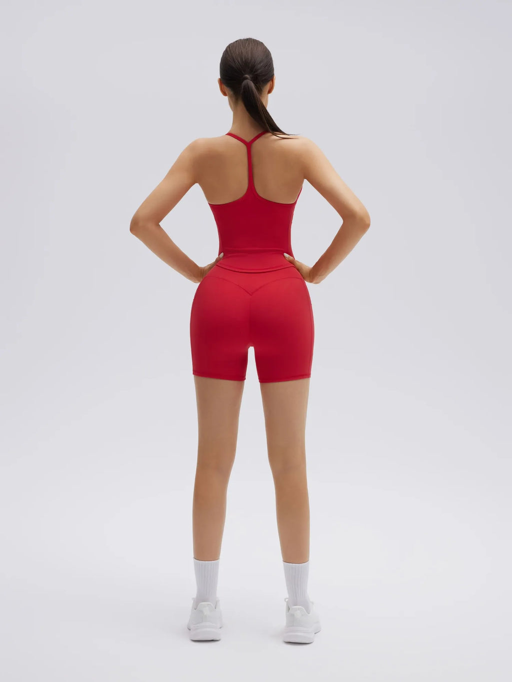 Y back strap Shorts Outfits Workout Sets