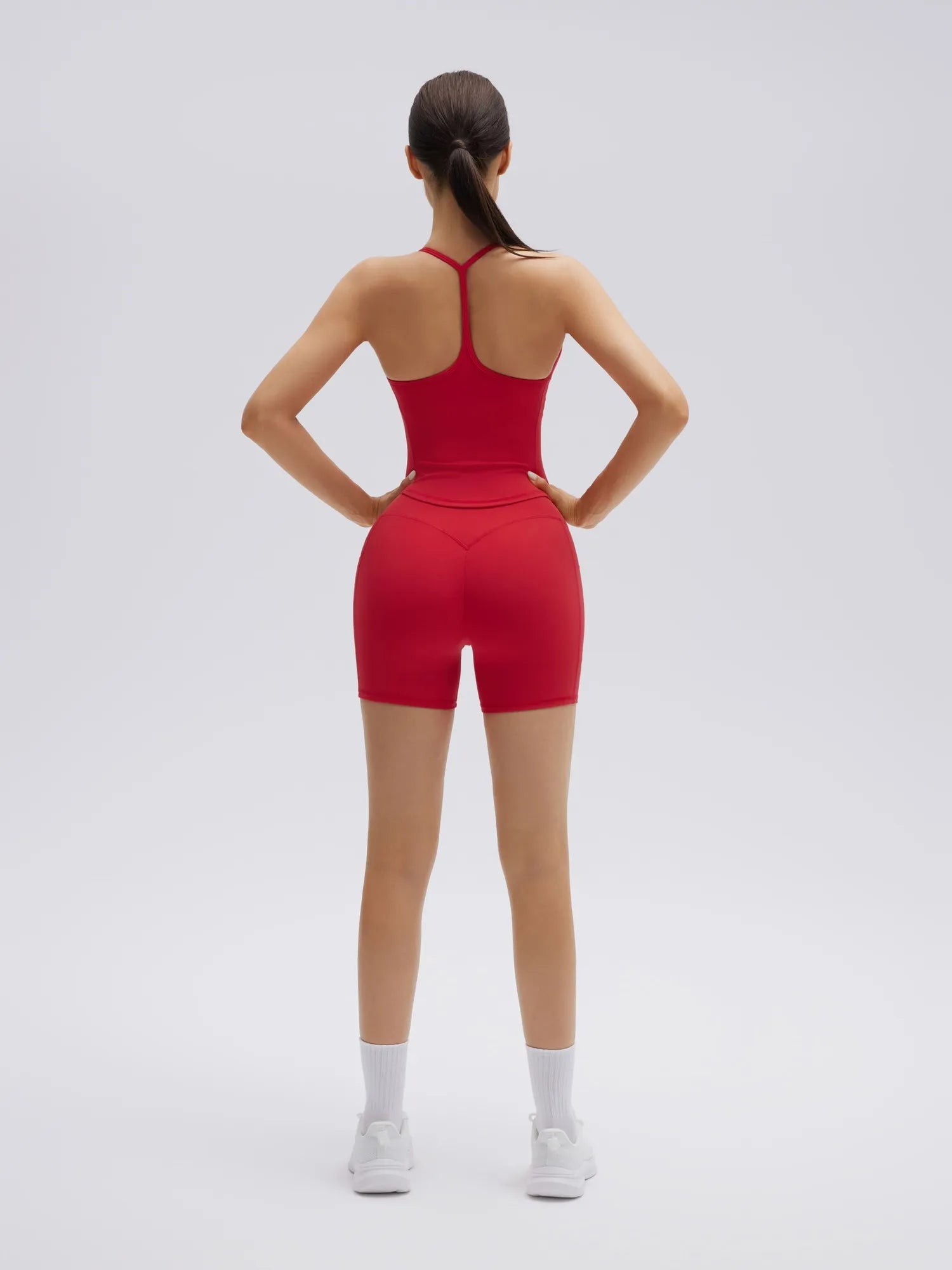 Y back strap Shorts Outfits Workout Sets