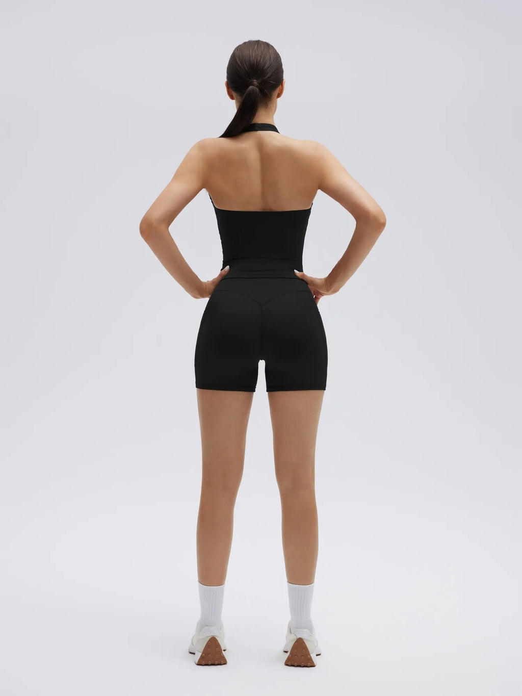 Padded Halter Open Back 2 Piece Workout Sets