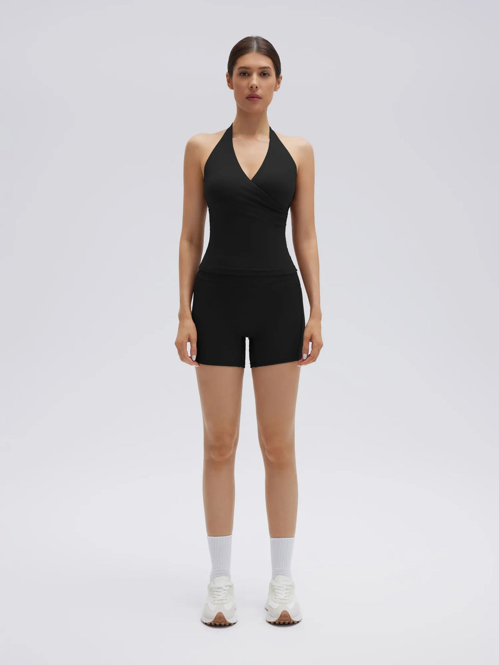 Padded Halter Open Back 2 Piece Workout Sets