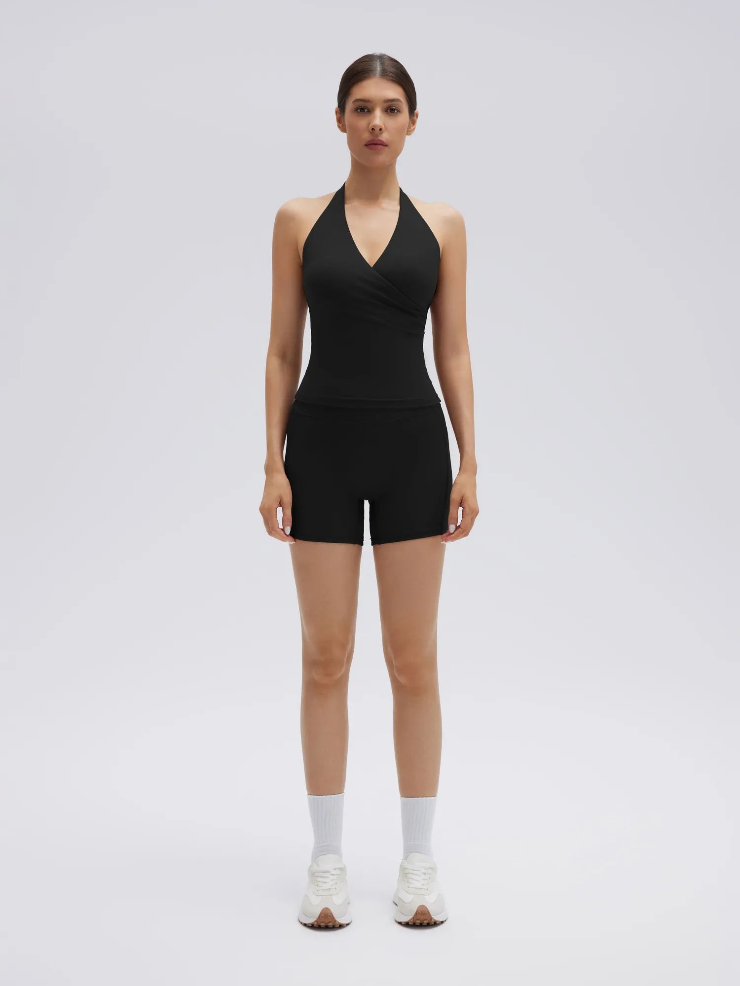 Padded Halter Open Back 2 Piece Workout Sets