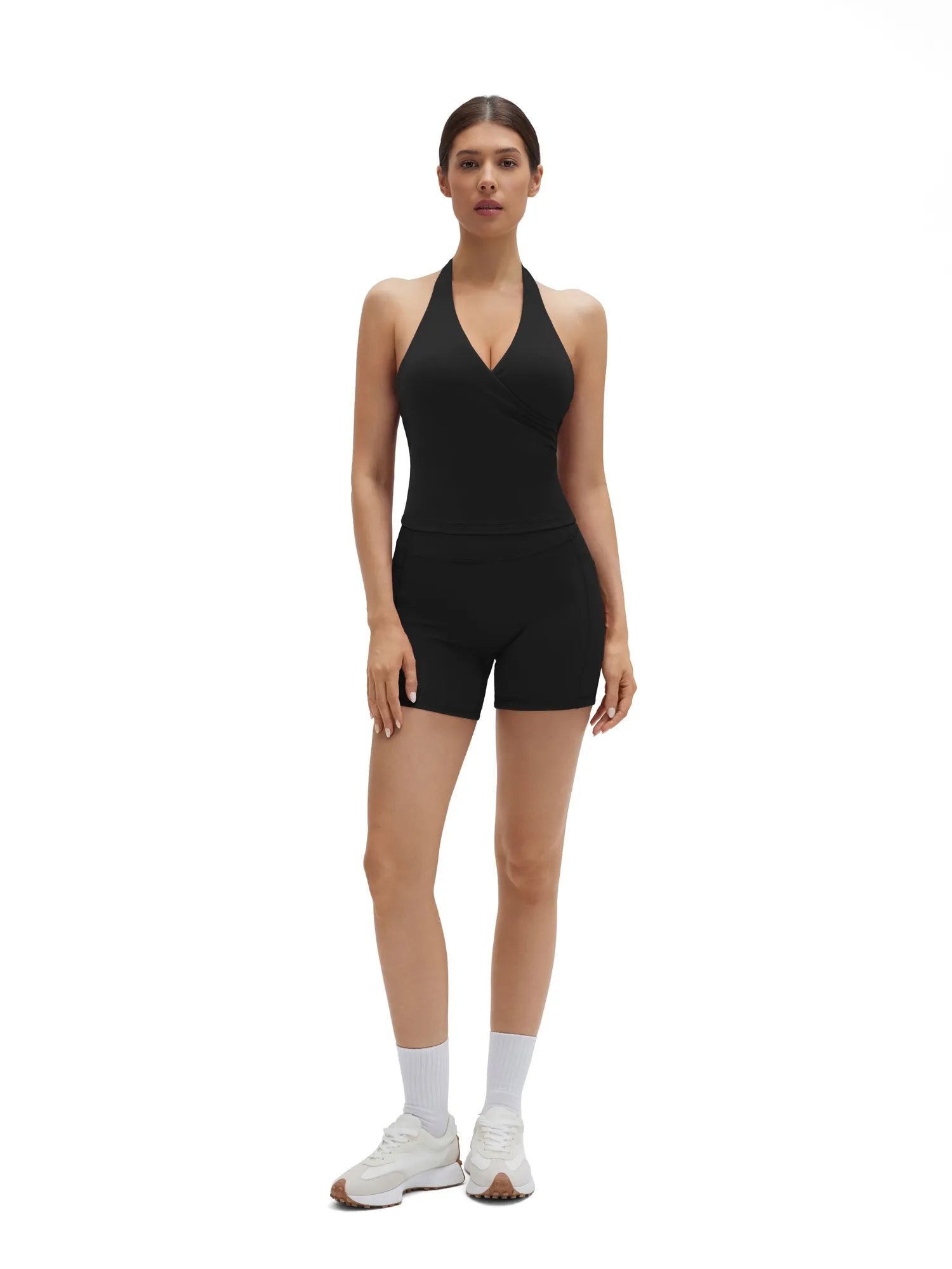 Padded Halter Open Back 2 Piece Workout Sets