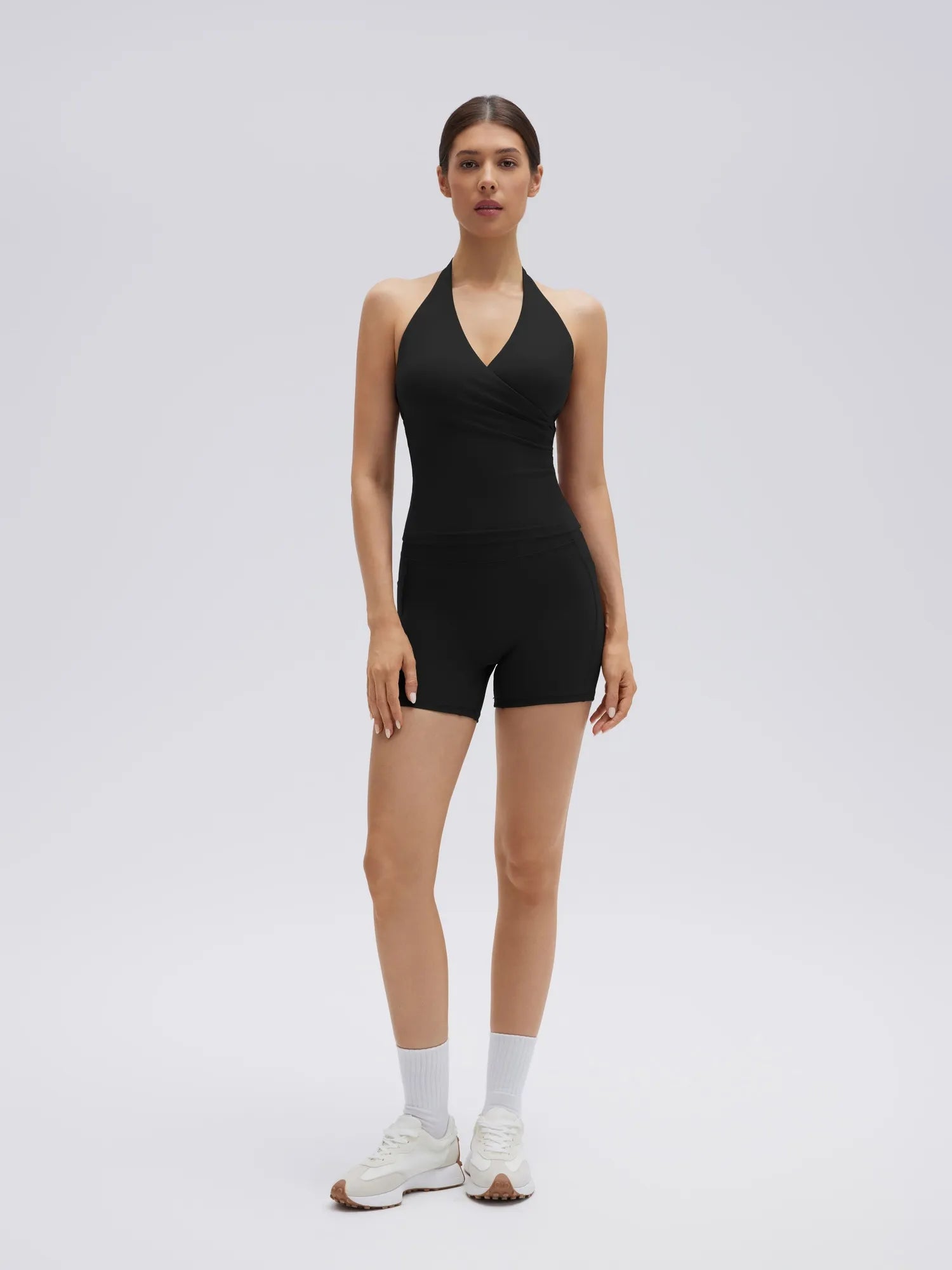 Padded Halter Open Back 2 Piece Workout Sets