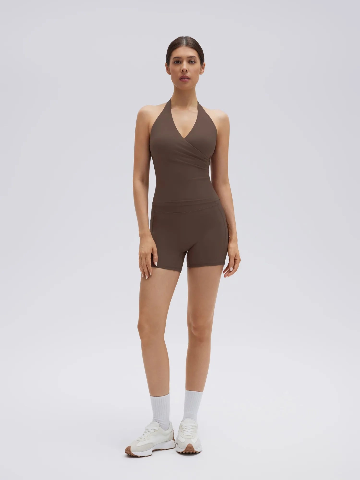 Padded Halter Open Back 2 Piece Workout Sets
