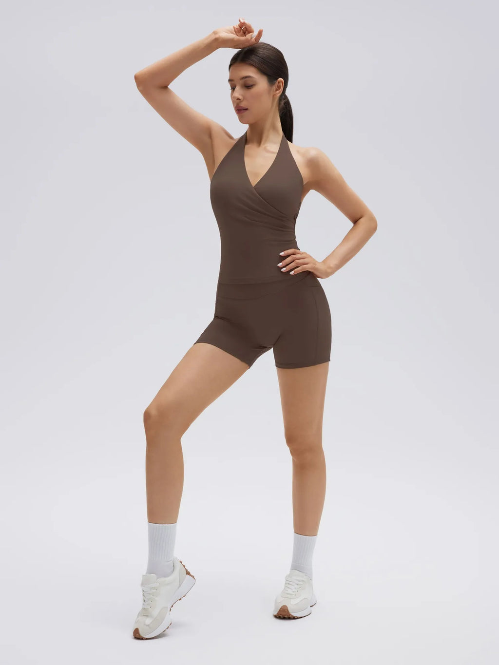 Padded Halter Open Back 2 Piece Workout Sets