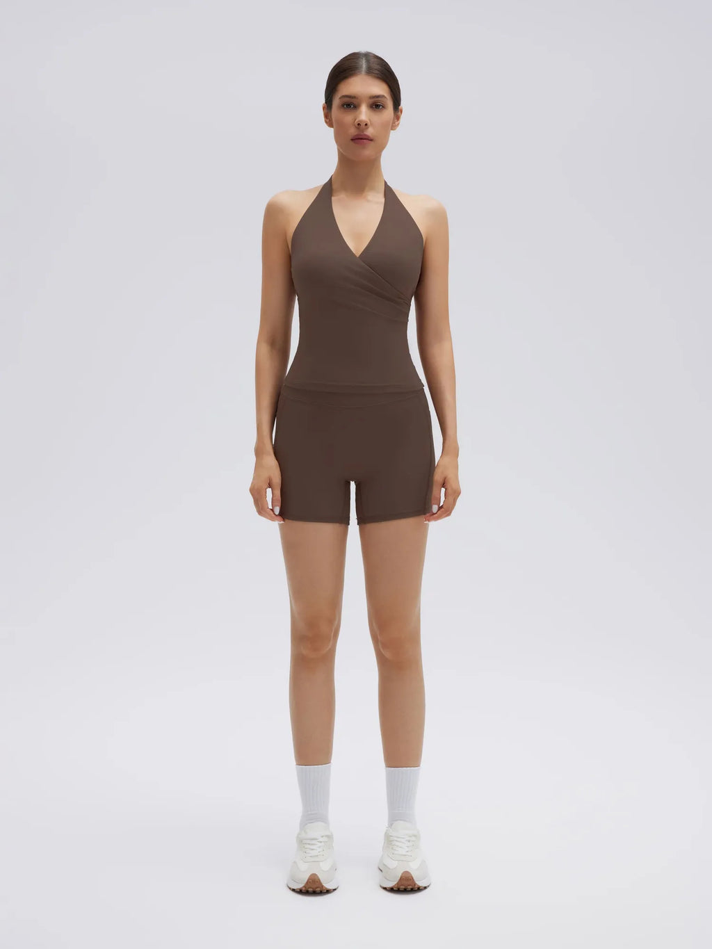 Padded Halter Open Back 2 Piece Workout Sets