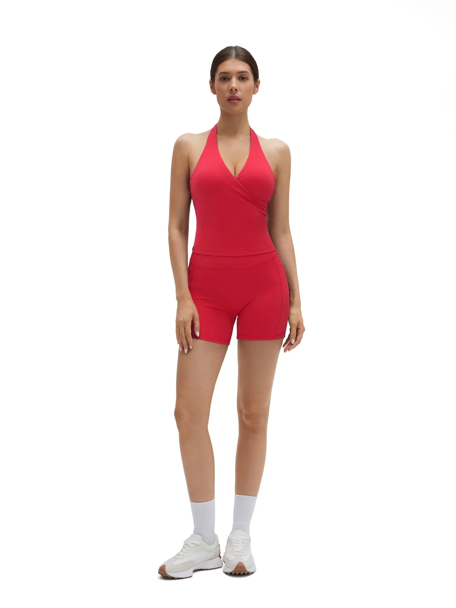 Padded Halter Open Back 2 Piece Workout Sets