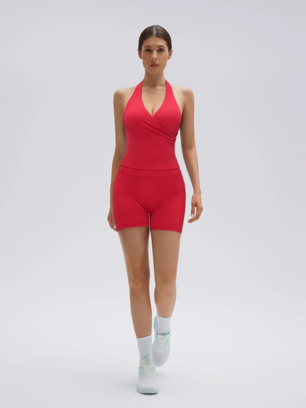 Padded Halter Open Back 2 Piece Workout Sets