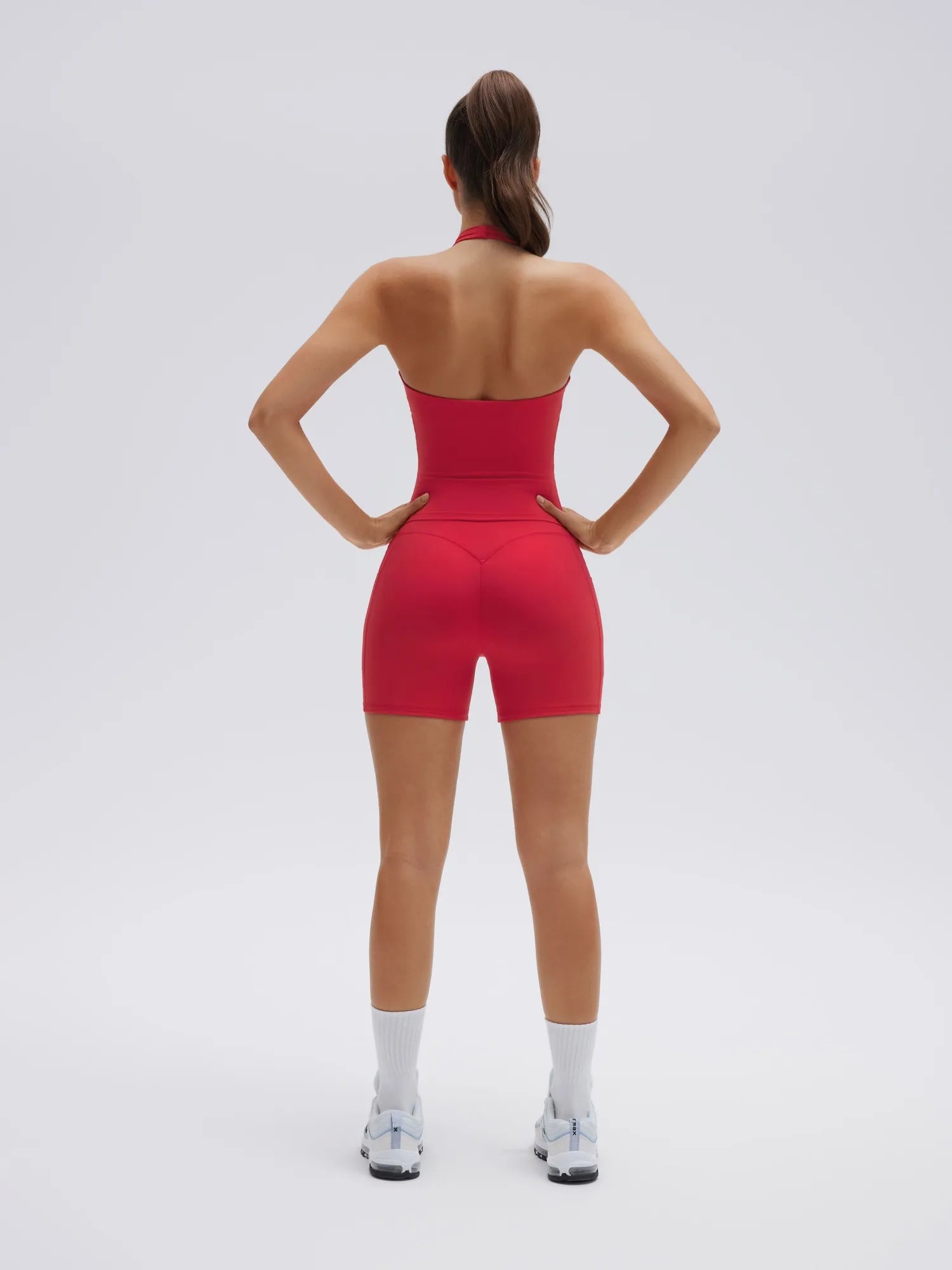 Padded Halter Open Back 2 Piece Workout Sets