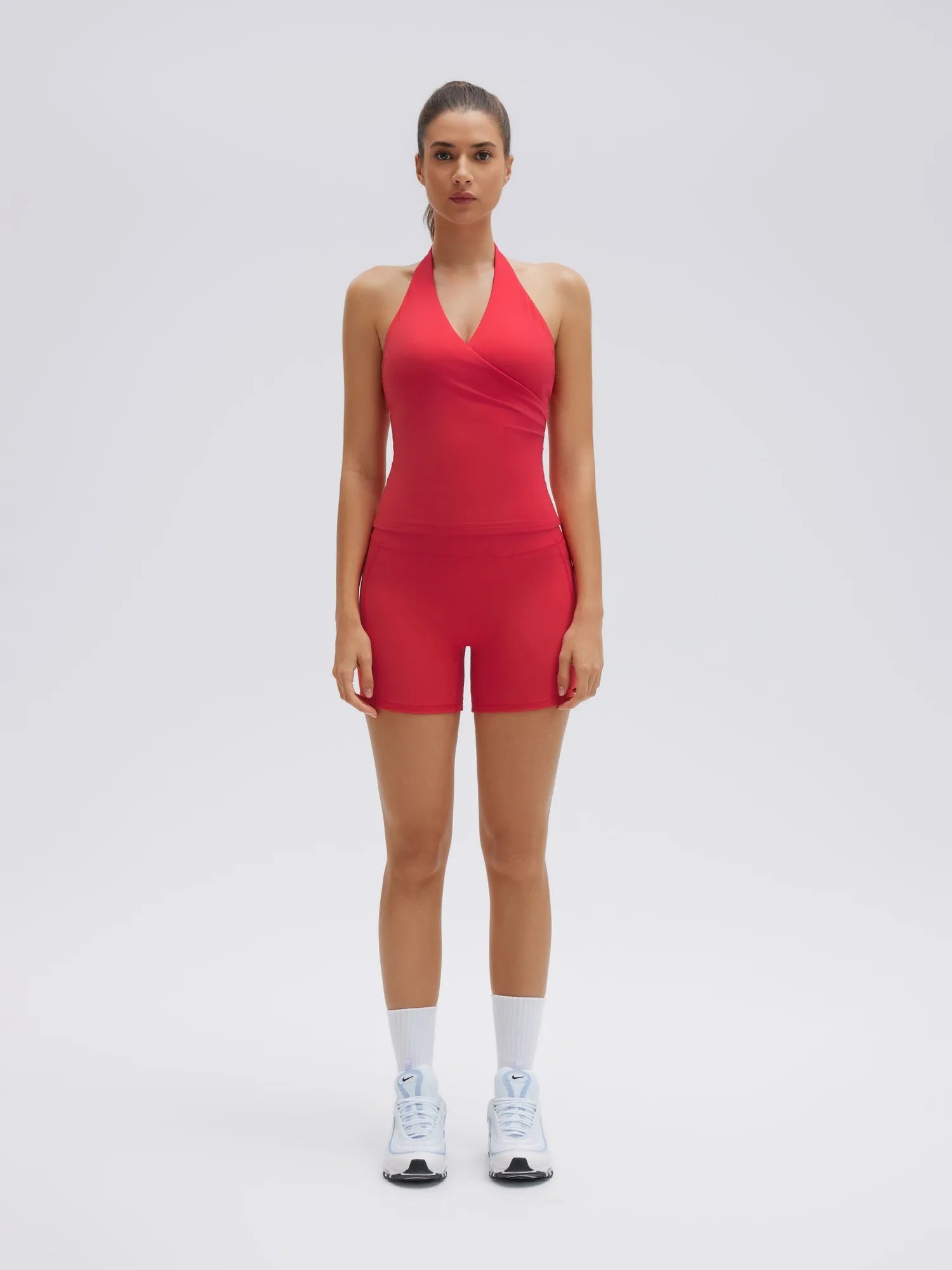 Padded Halter Open Back 2 Piece Workout Sets